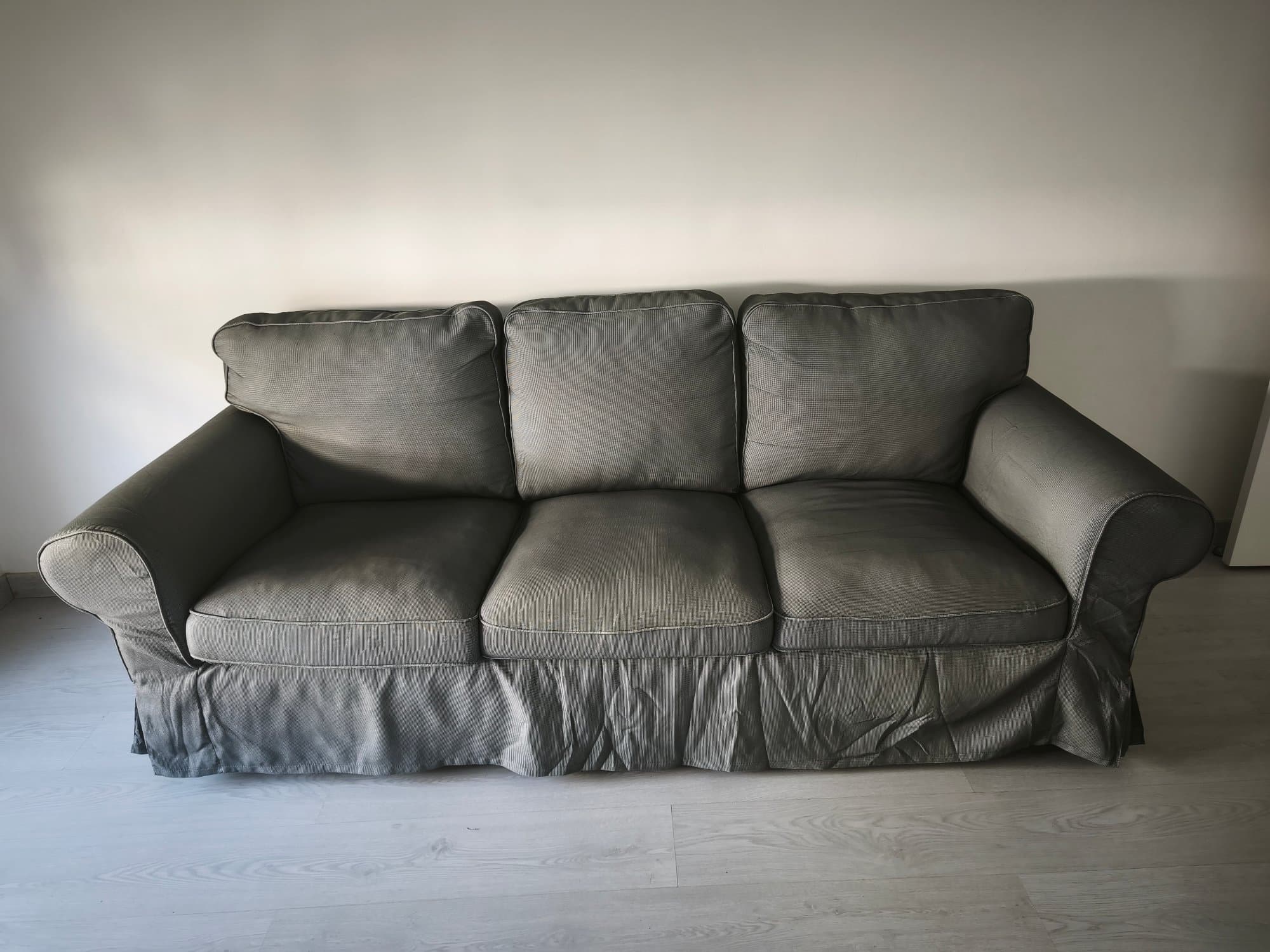 EKTORP 3-seat sofa, Remmarn light grey