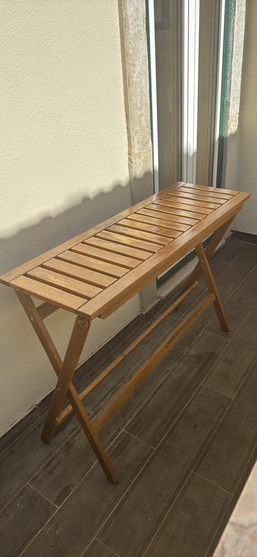 NÄMMARÖ MESA DOBRAVE mesa dobrável, castanho claro c/velatura, 108x37 cm