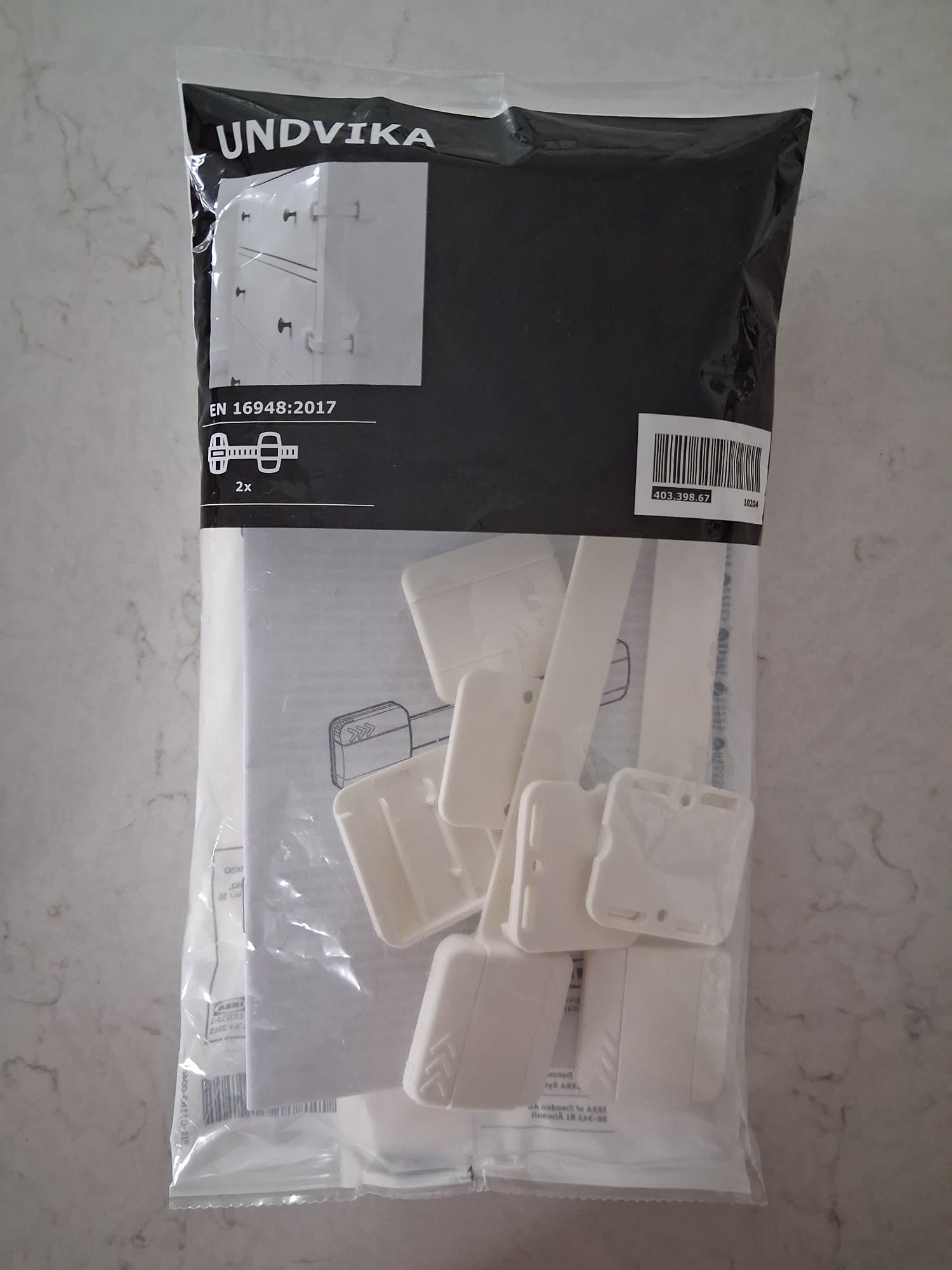 UNDVIKA Multi latch, white, Package quantity: 2 pack
