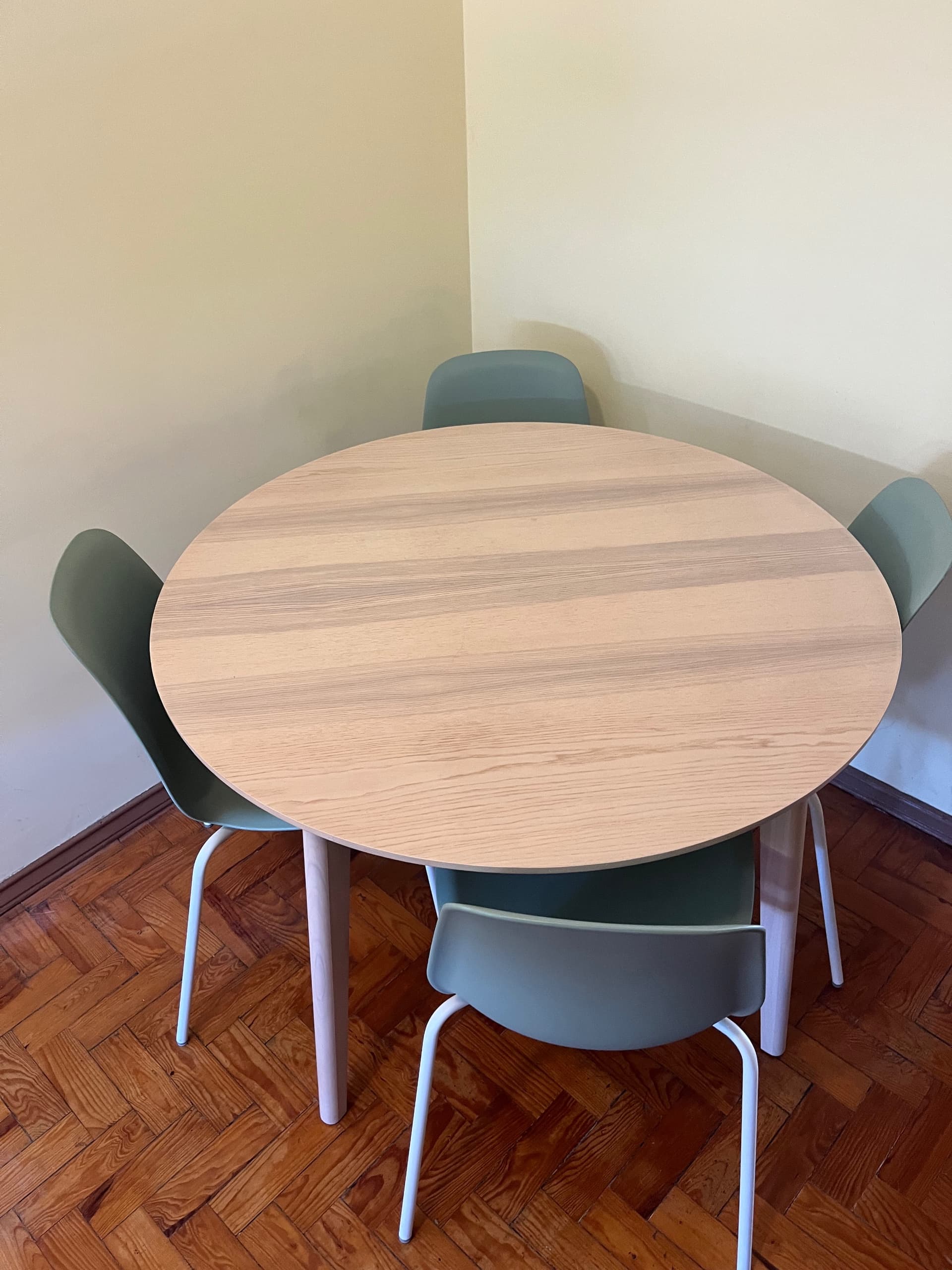 LISABO Table, ash veneer, 105 cm