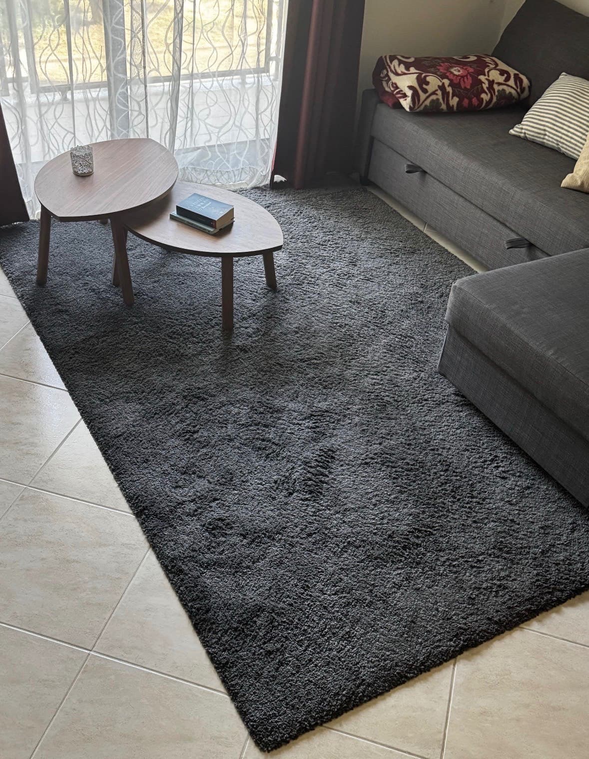 ENGELSBORG rug, low pile, beige, 160x230 cm