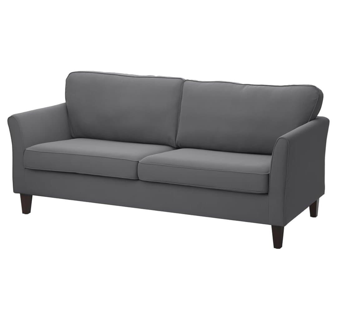 EKHOLMA cover for 3-seat sofa, Hakebo dark grey