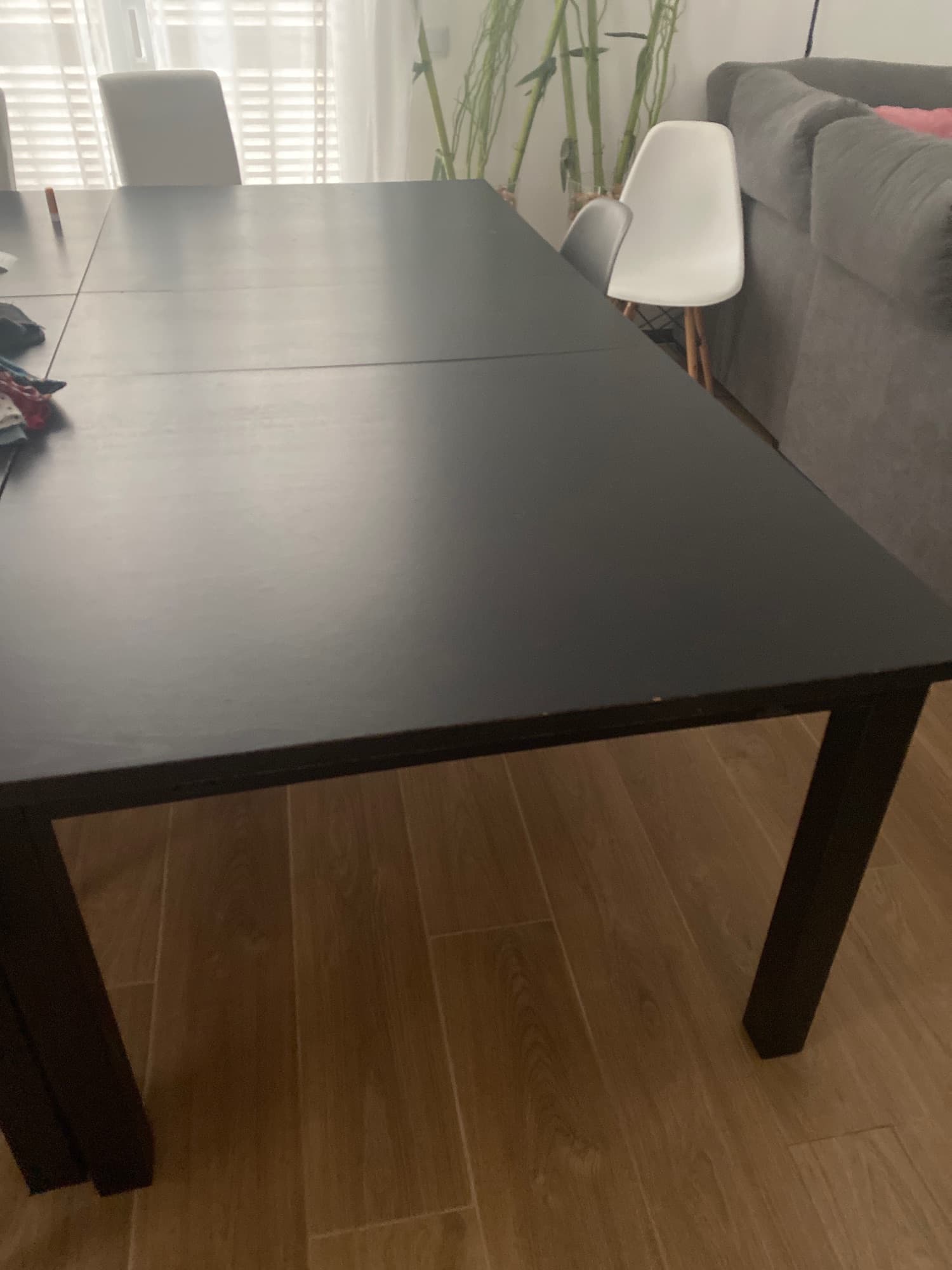 BJURSTA 1,75 - 2,60 extendable table, brown-black