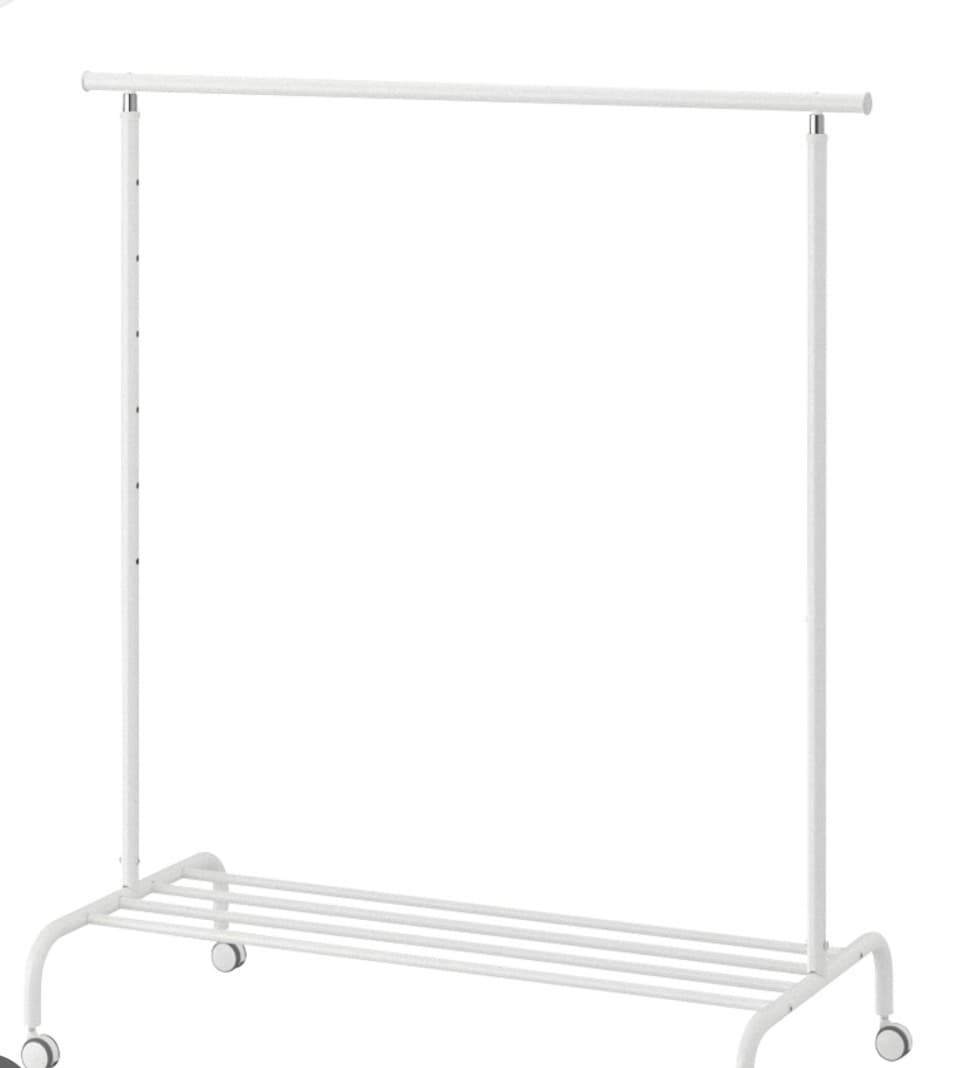RIGGA Clothes rack, white, Width: 111 cm