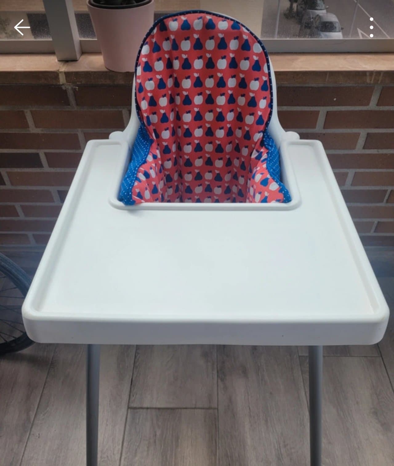 ANTILOP highchair with tray, white/white