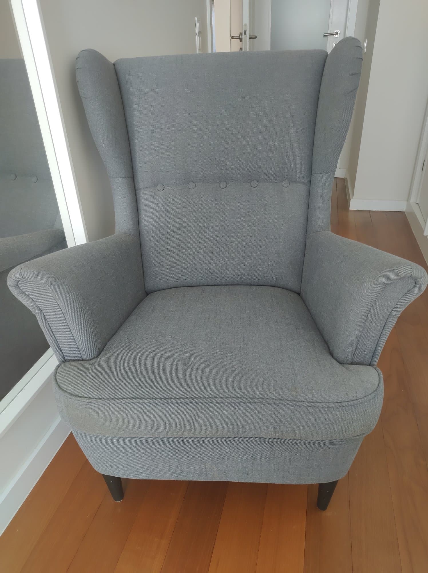 STRANDMON poltrona, Svanby cinz