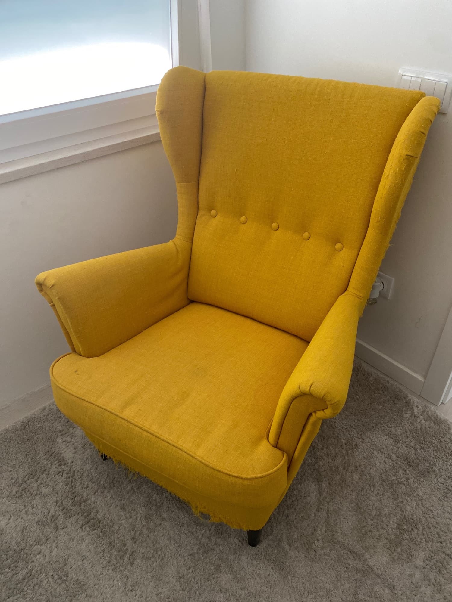 STRANDMON poltrona, Skiftebo amarelo