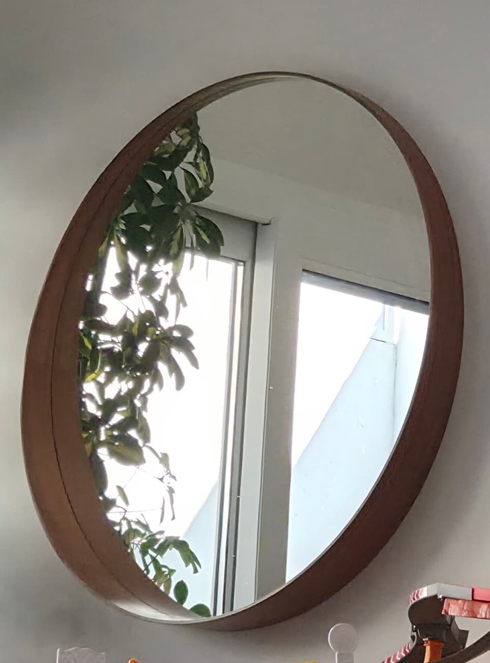STOCKHOLM espelho, chapa de nogueira, 80 cm