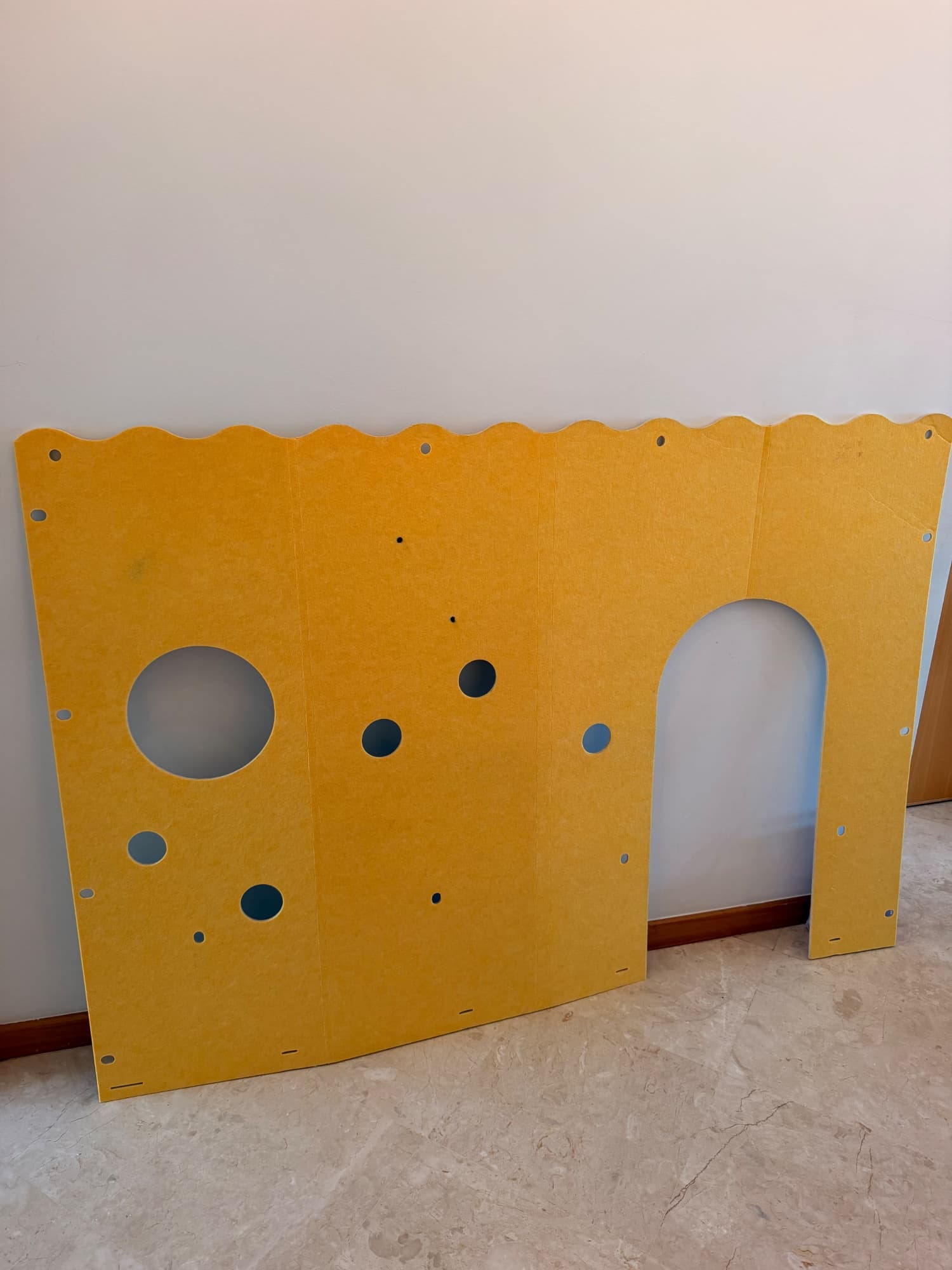 KURA acessório p/cama, amarelo/cinz