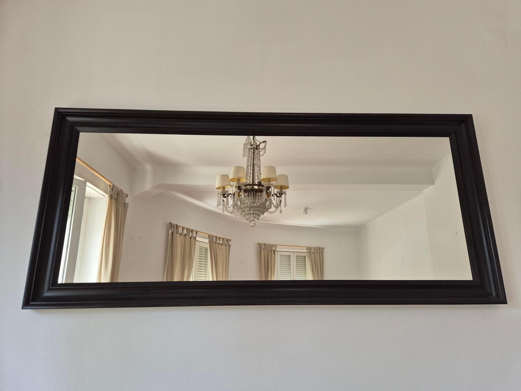 TOFTBYN mirror, black, 75x165 cm