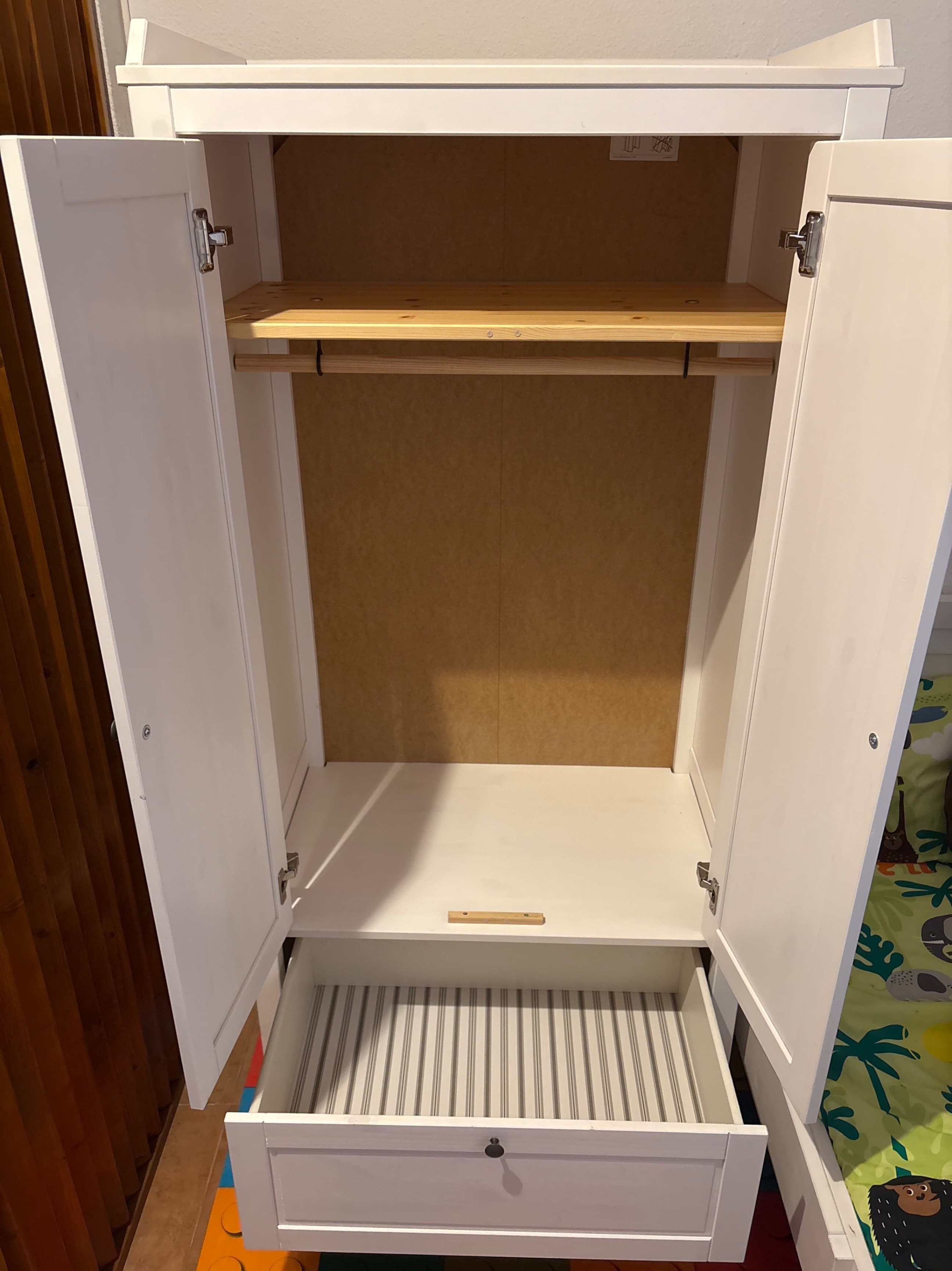 SUNDVIK Wardrobe, white, 80x50x171 cm