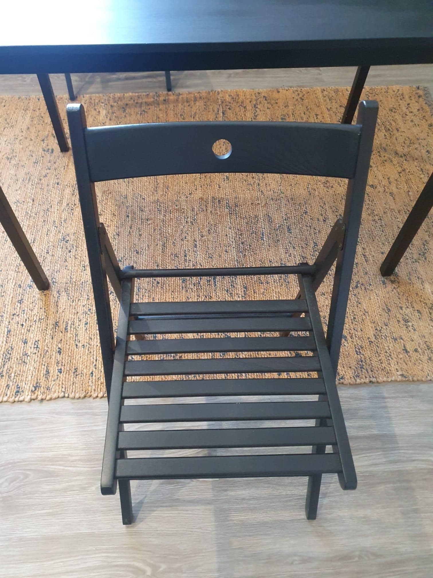 FRÖSVI folding chair, black