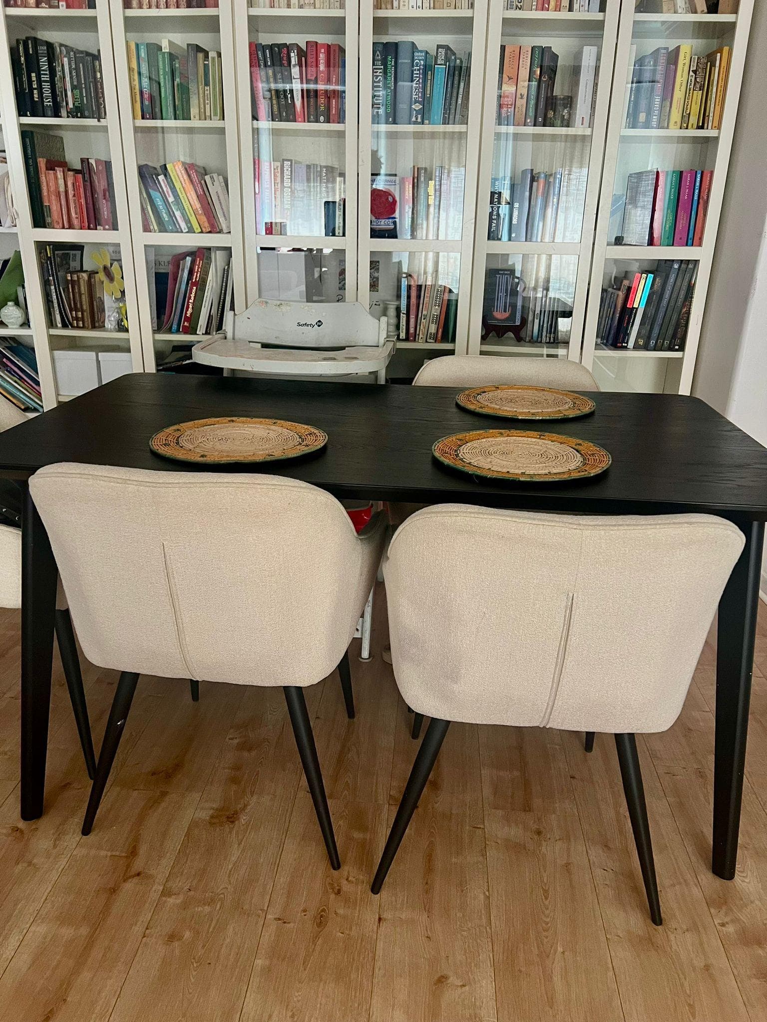 LISABO Table, black, Length: 140 cm