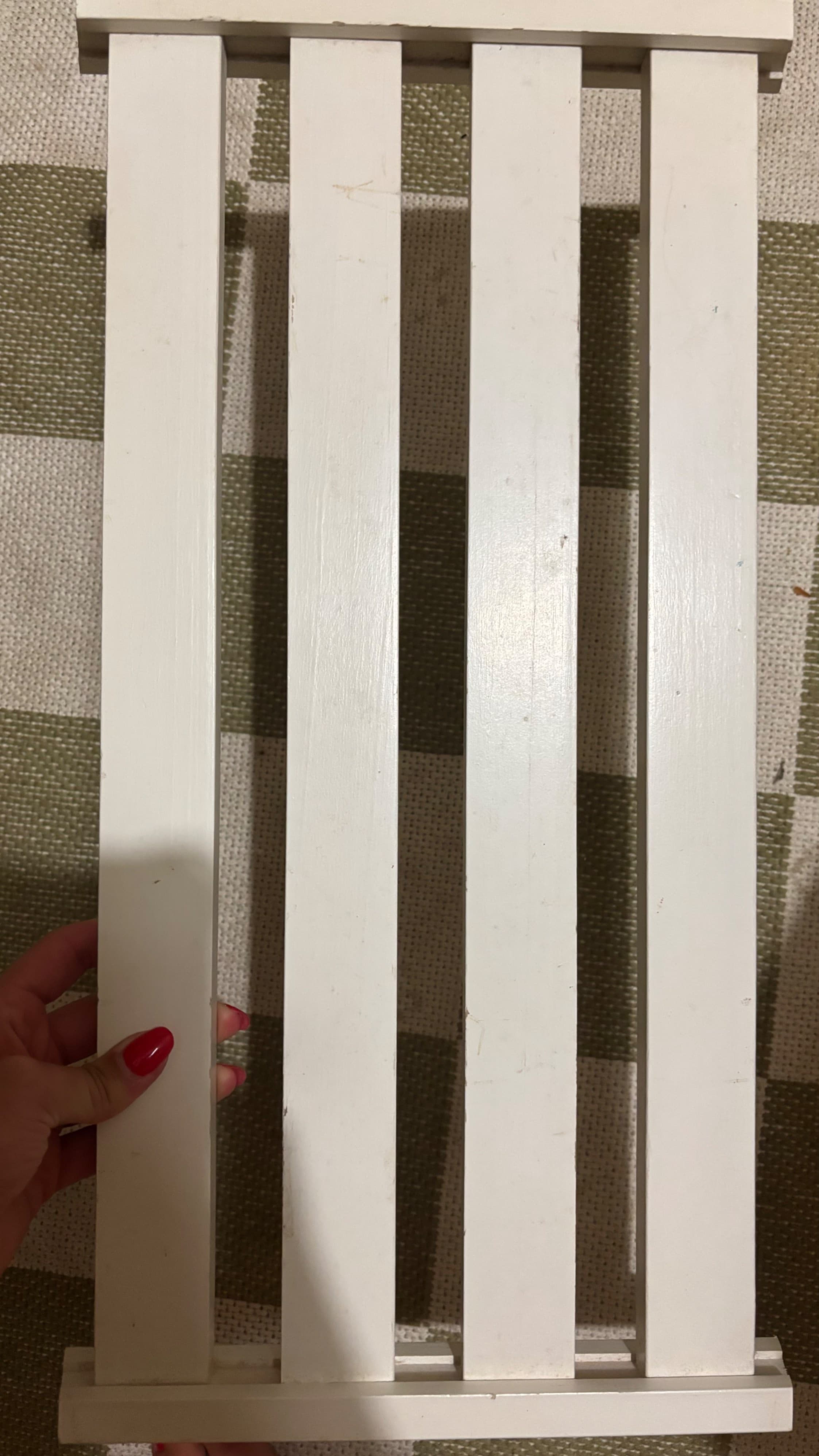 MITTBACK trestle, white solid wood, 58x70/93 cm