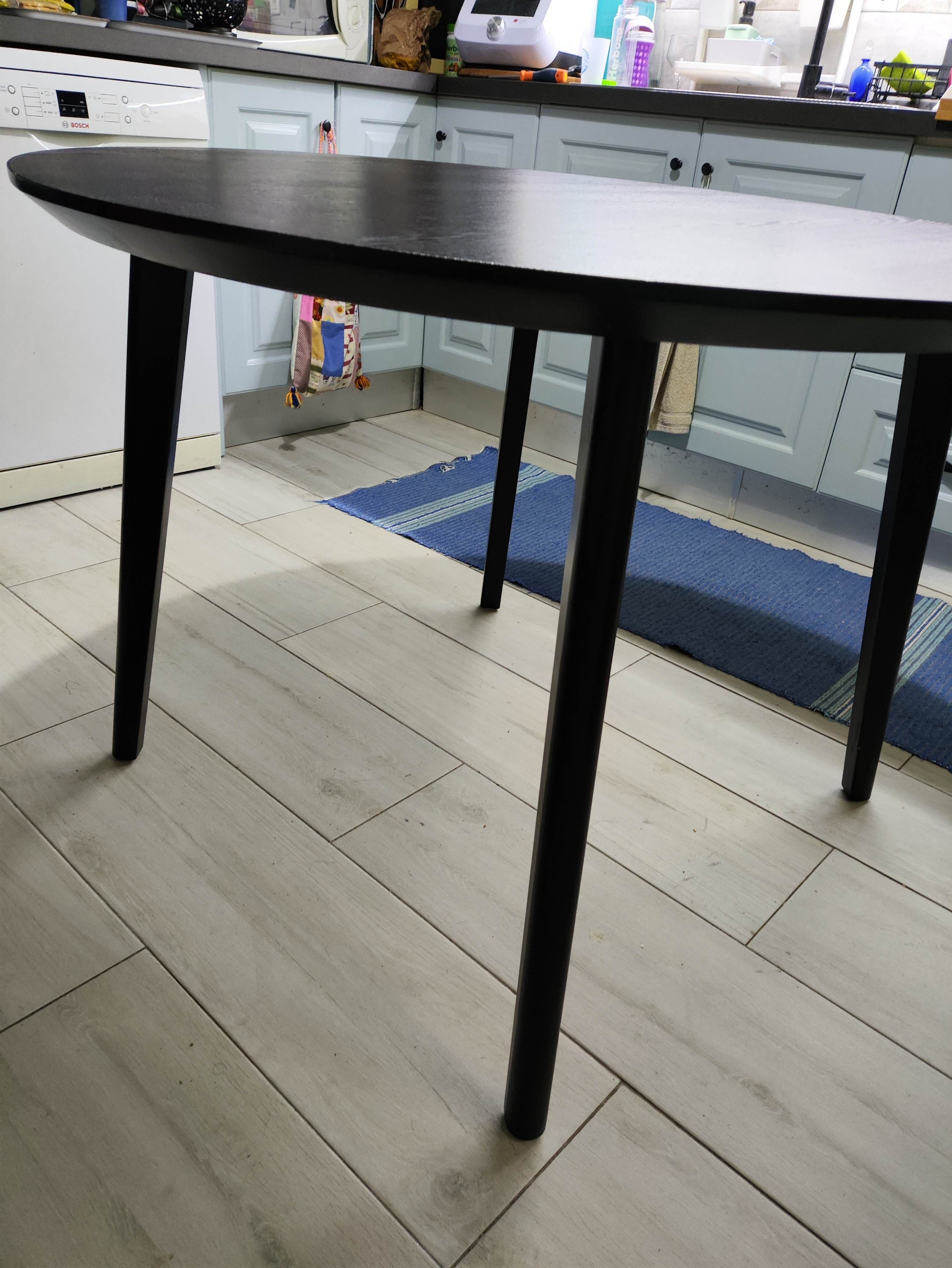 LISABO Table, black, 105 cm
