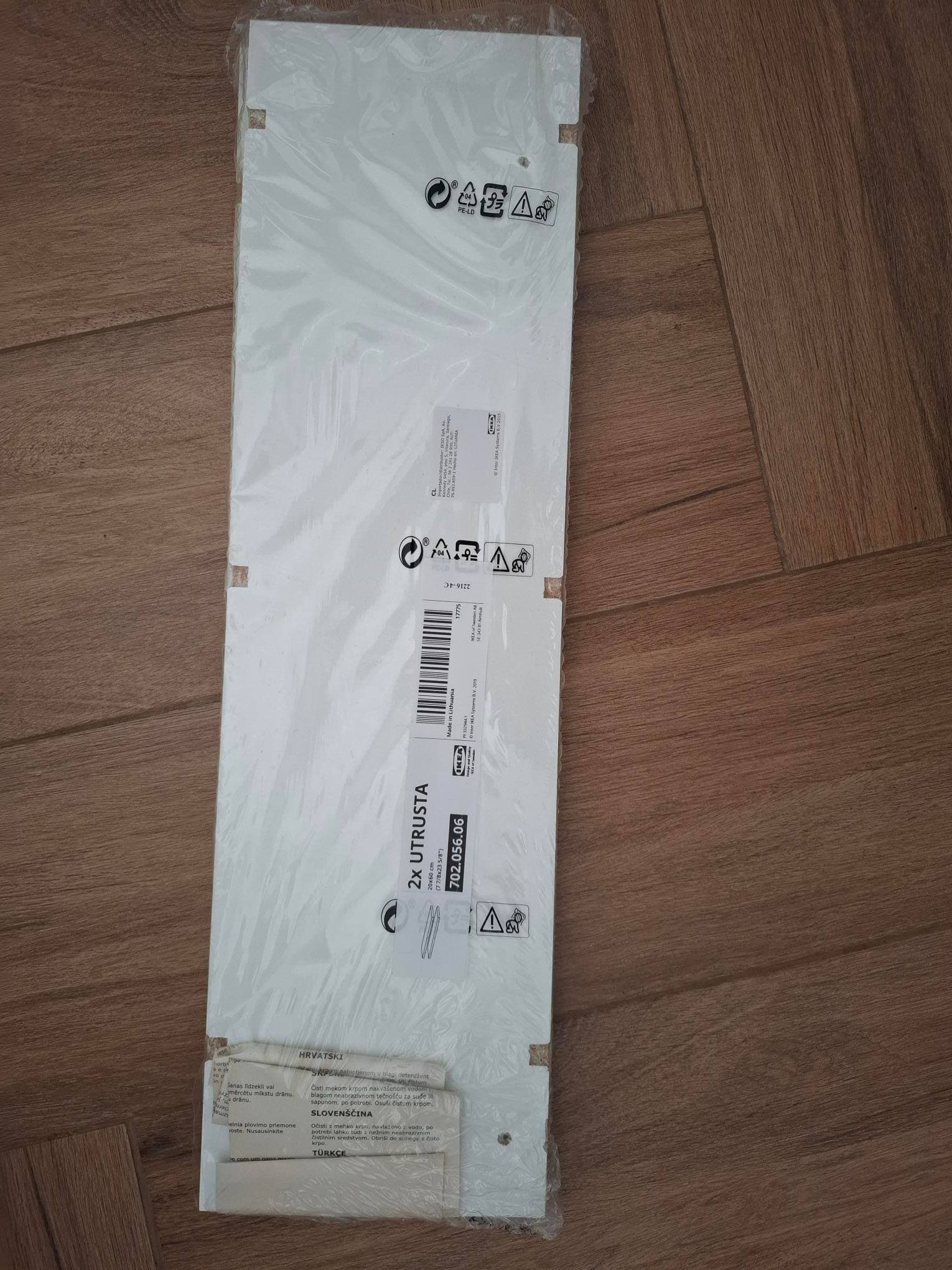 UTRUSTA prateleira, branco, 20x60 cm