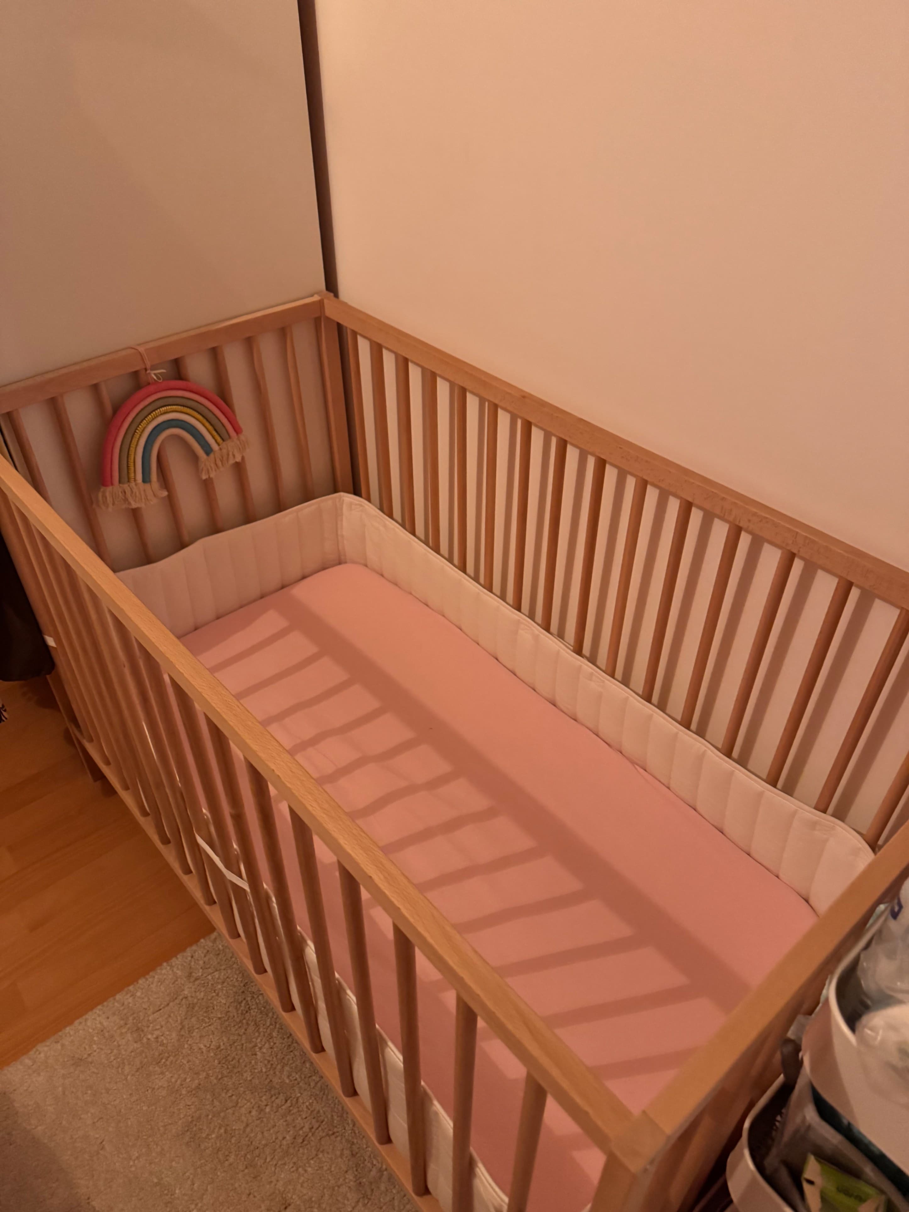SNIGLAR Cot, beech, 60x120 cm