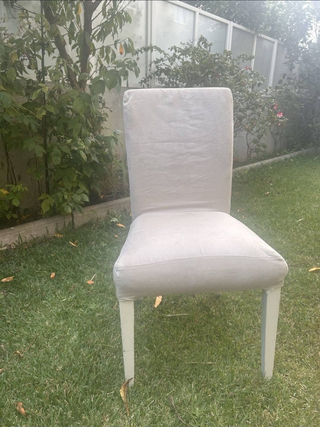 BERGMUND chair, white/Orrsta light grey
