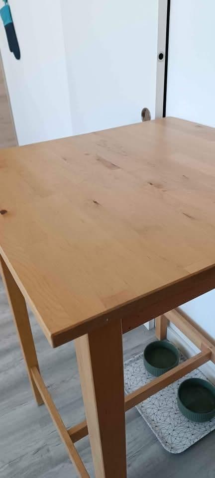 RÖNNINGE bar table, birch, 75x75 cm