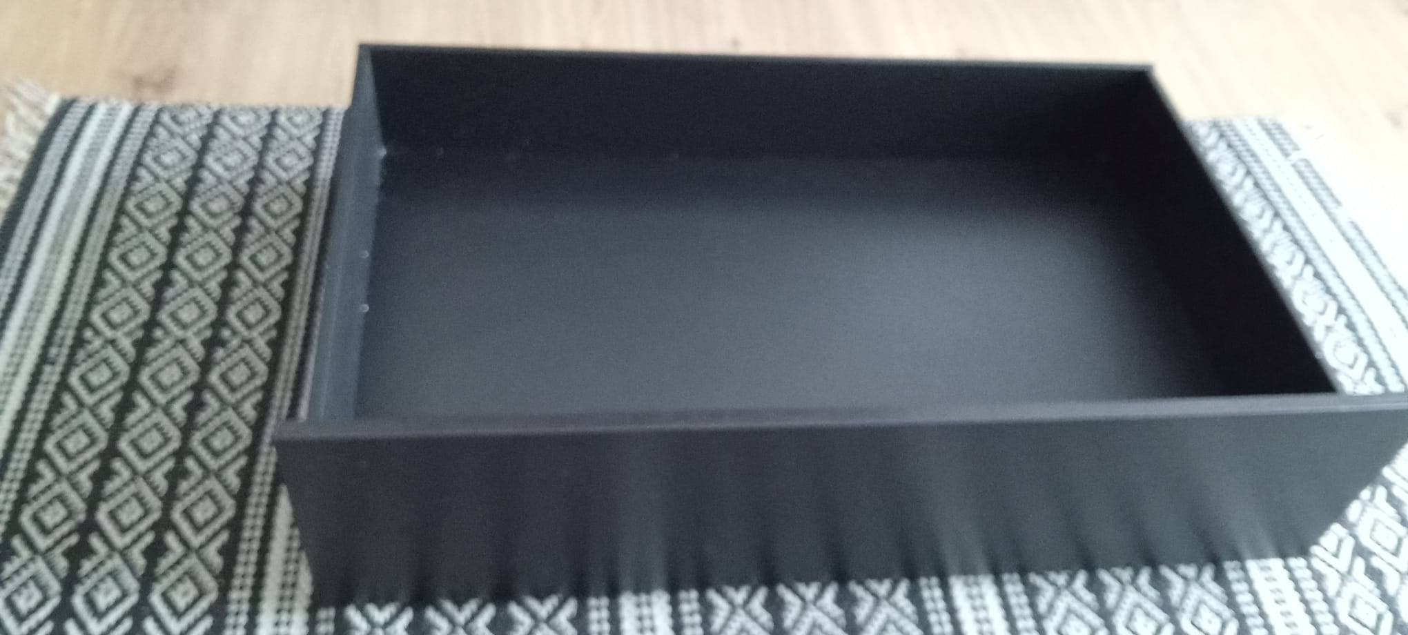 MALM Bed storage box for high bed frame, black-brown, 200 cm