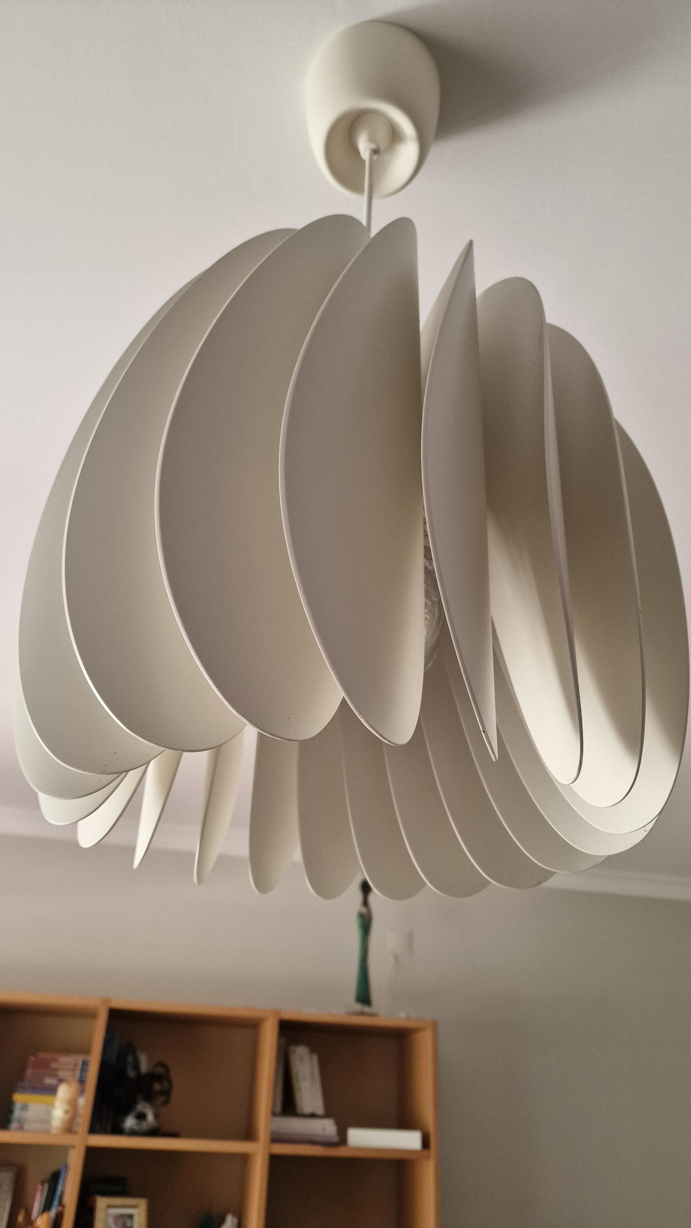 SKYMNINGEN pendant lamp, white, 42 cm
