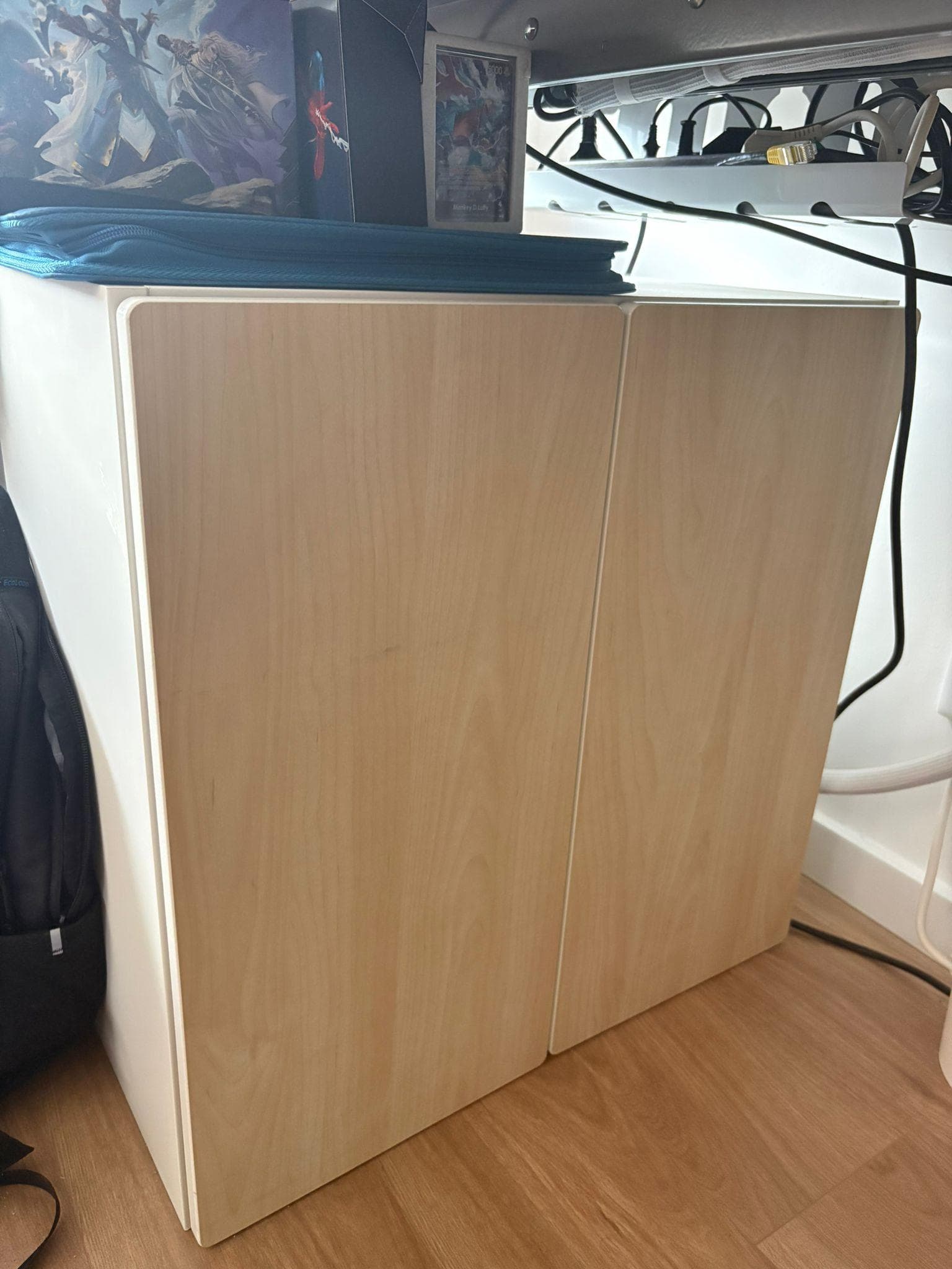 SMÅSTAD wall cabinet, white birch/with 1 shelf, 60x32x60 cm