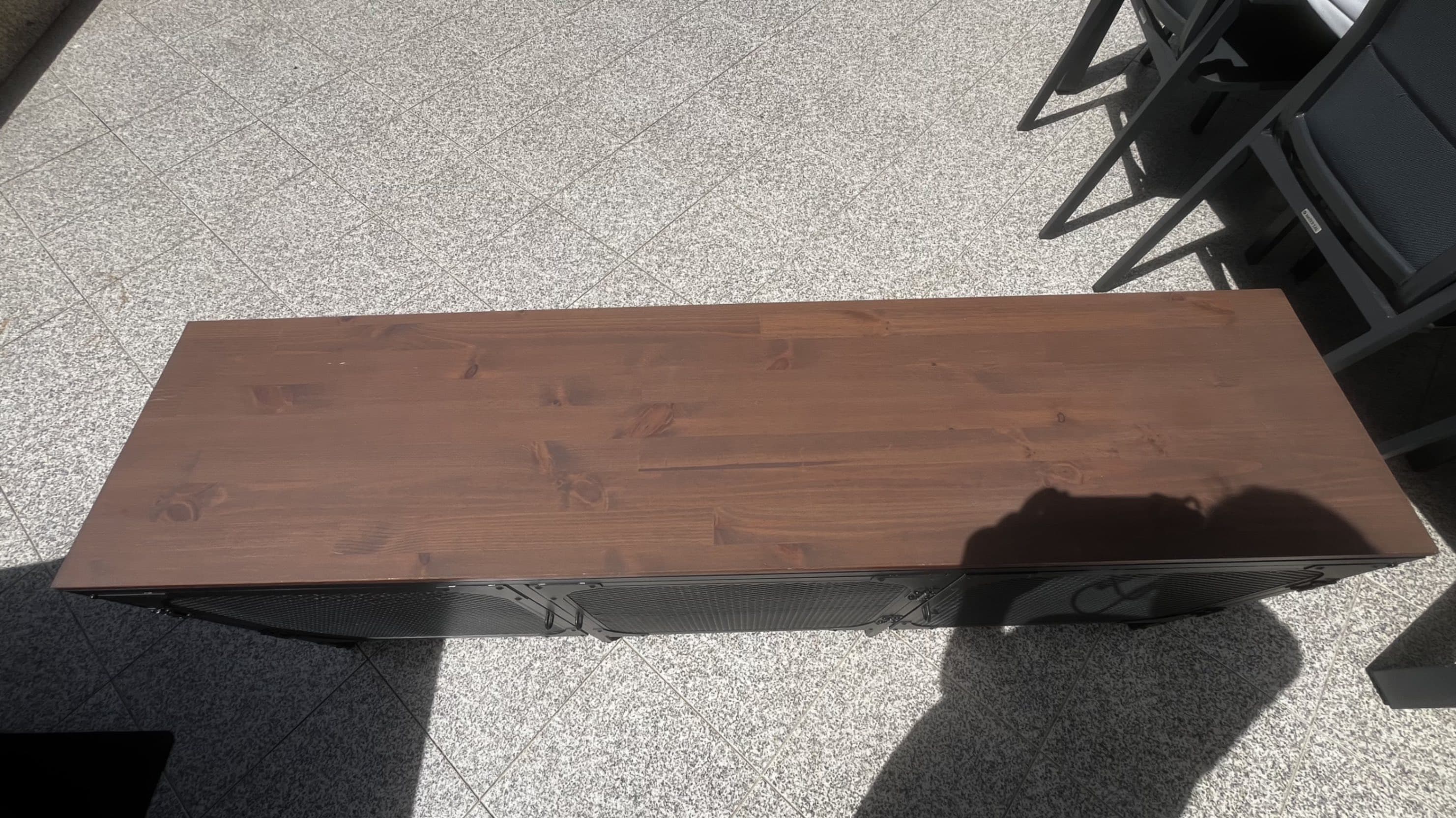 FJÄLLBO TV bench, black, 150x36x54 cm