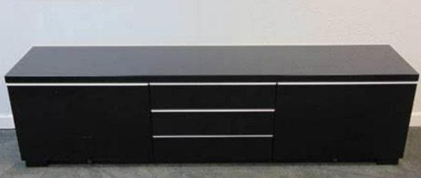 BESTÅ BURS TV bench, high-gloss white, 180x41x49 cm
