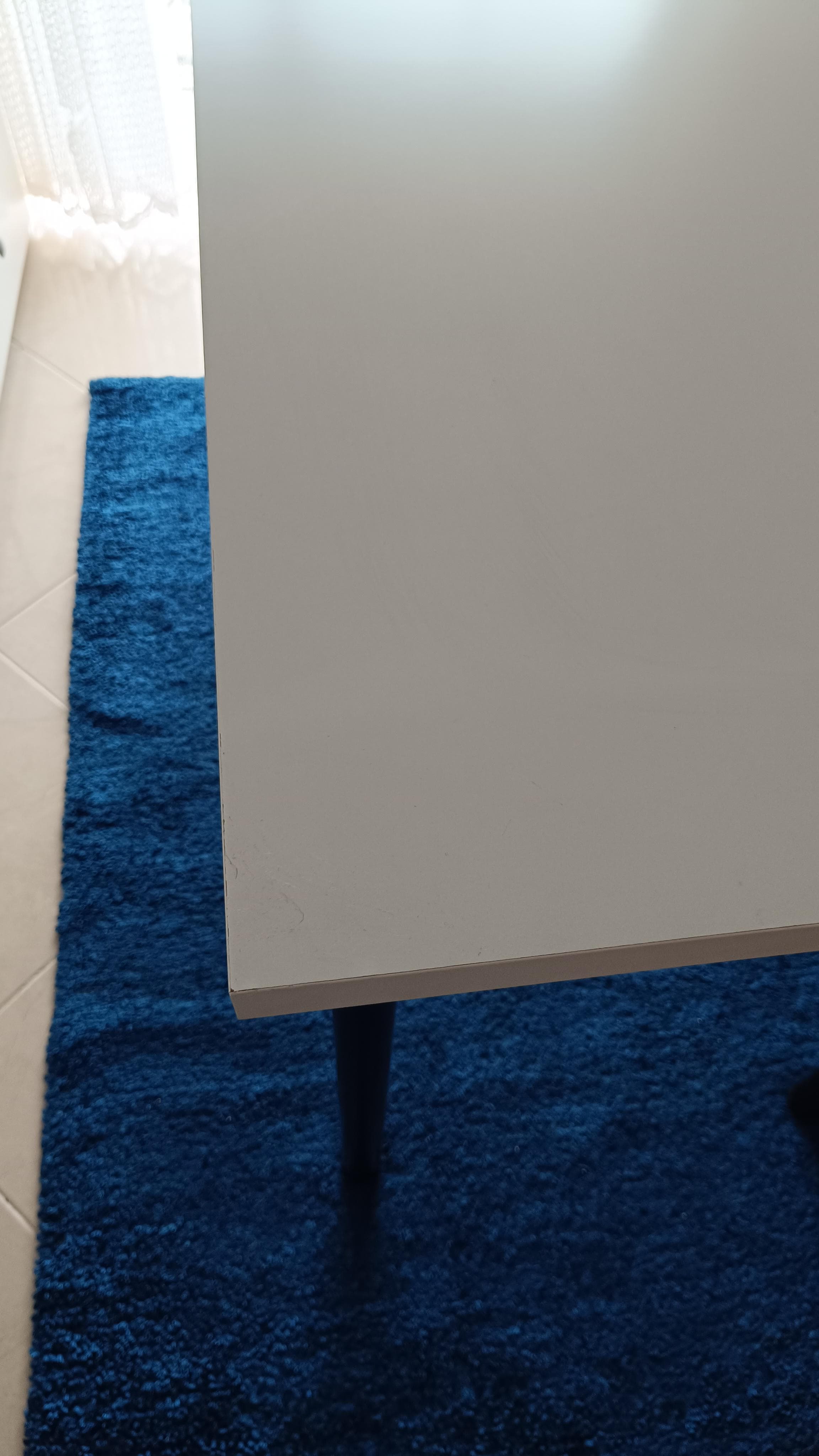 LINNMON / ADILS table, white/black, 100x60 cm