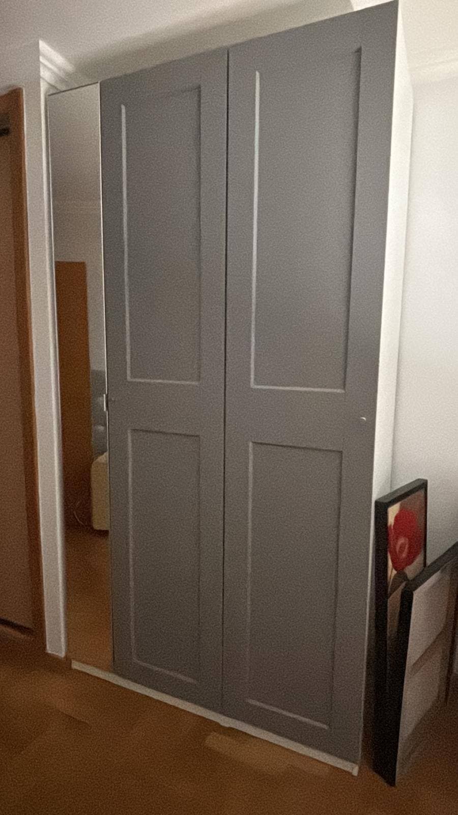 PAX 2 estruturas roupeiro, branco, 150x35x236 cm