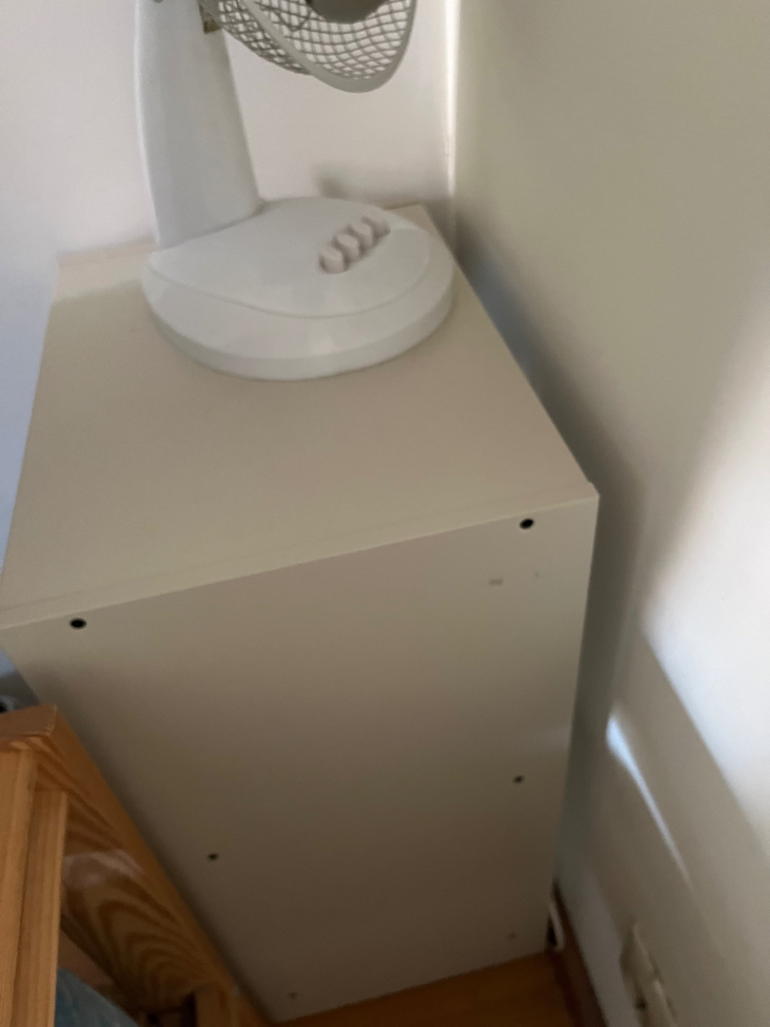GURSKEN bedside table, light beige, 39x30 cm