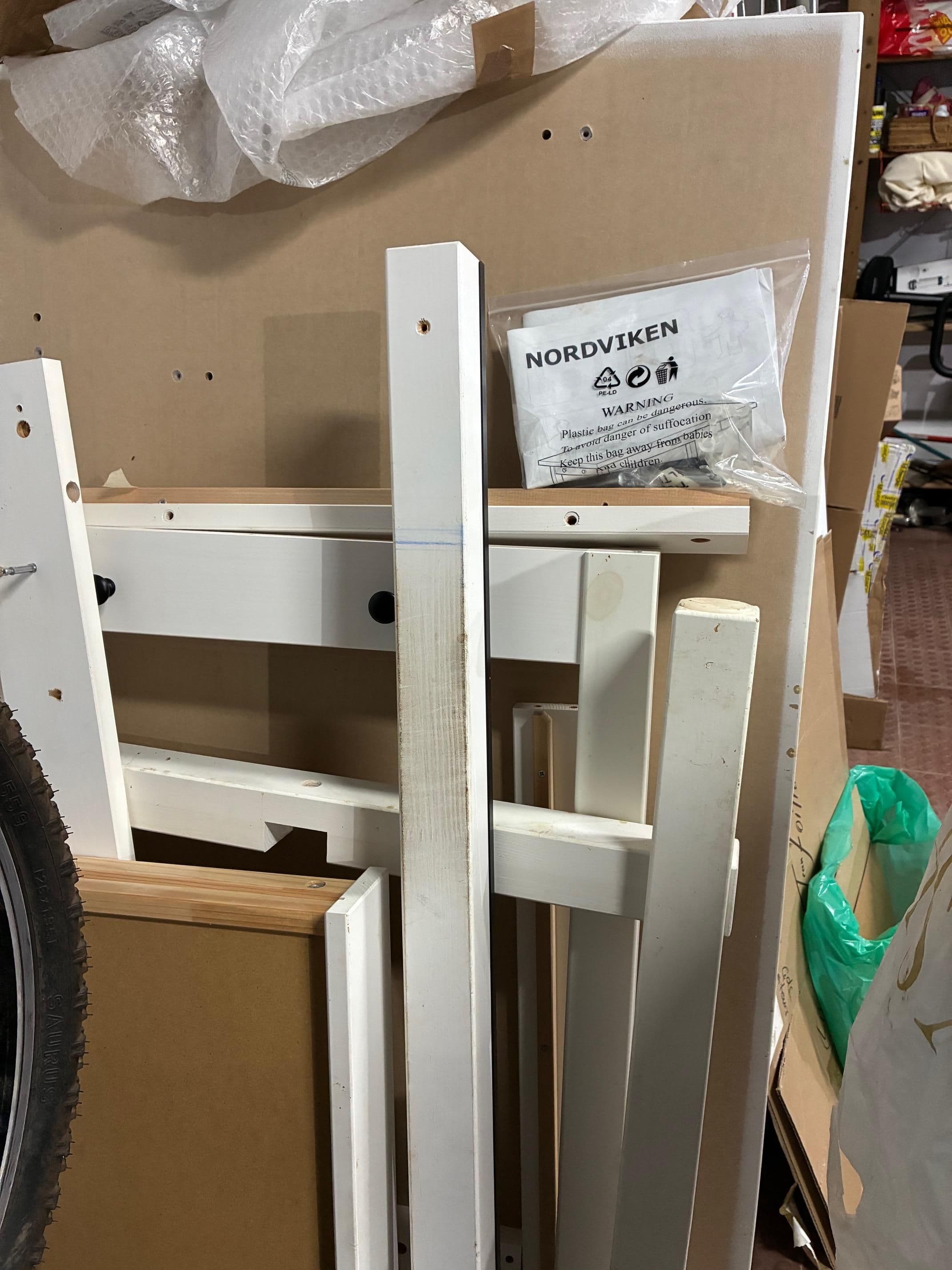 NORDVIKEN Bar table, white, 140x80 cm