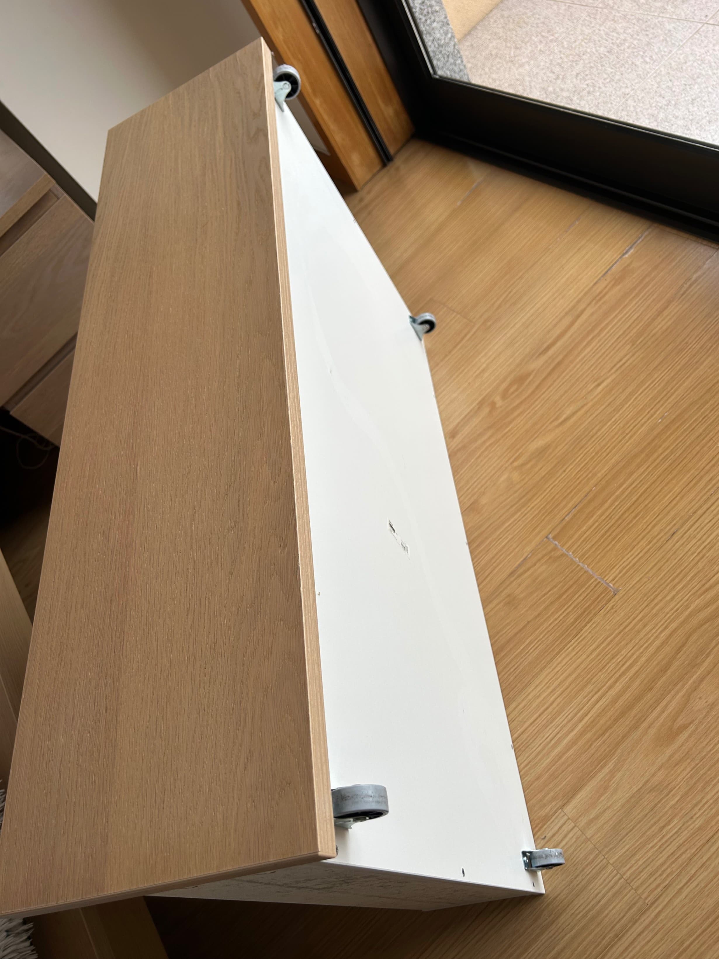 MALM Bed storage box for high bed frame, white stained oak veneer, 200 cm
