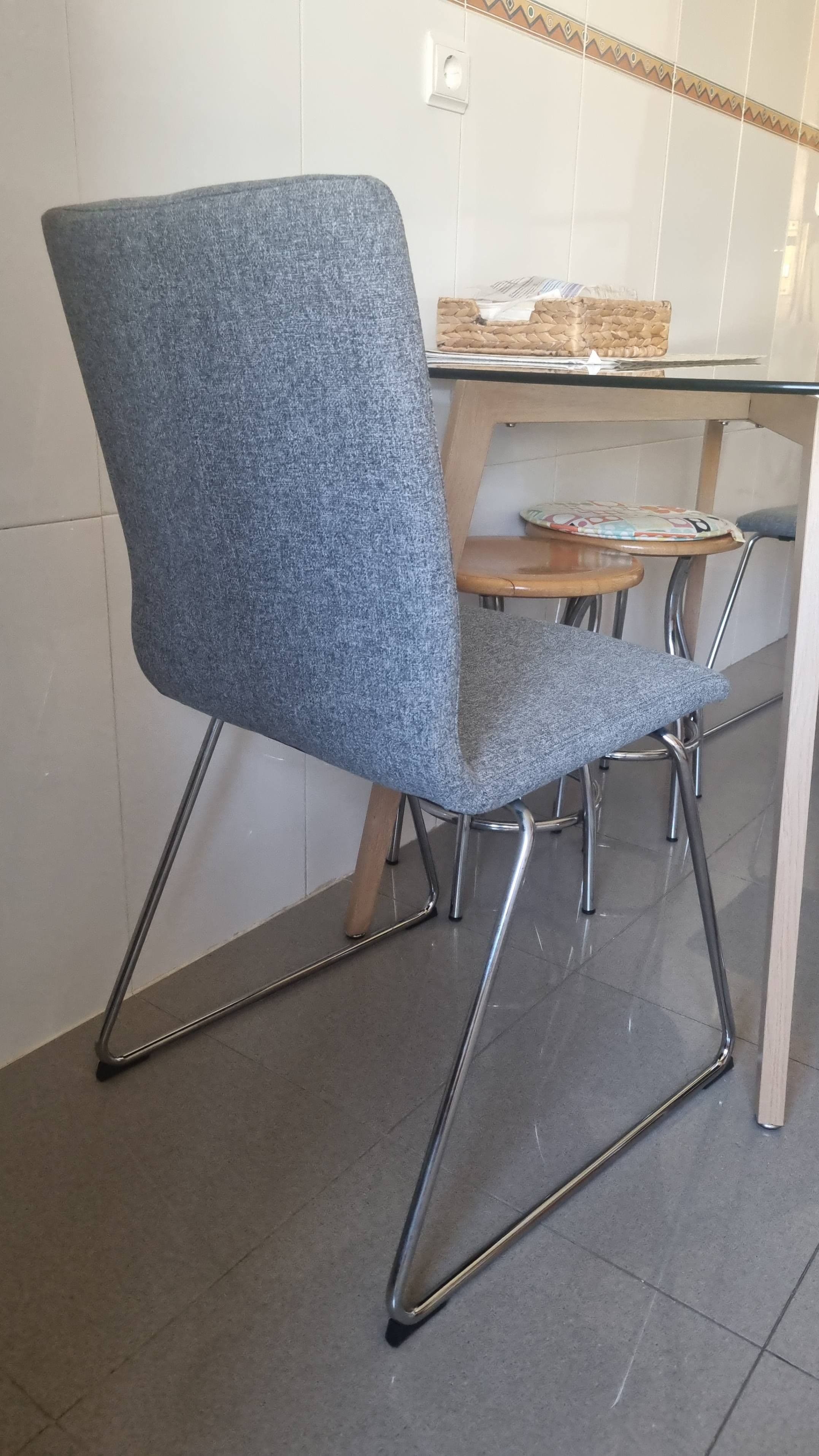 LILLÅNÄS chair, chrome-plated/Gunnared dark grey