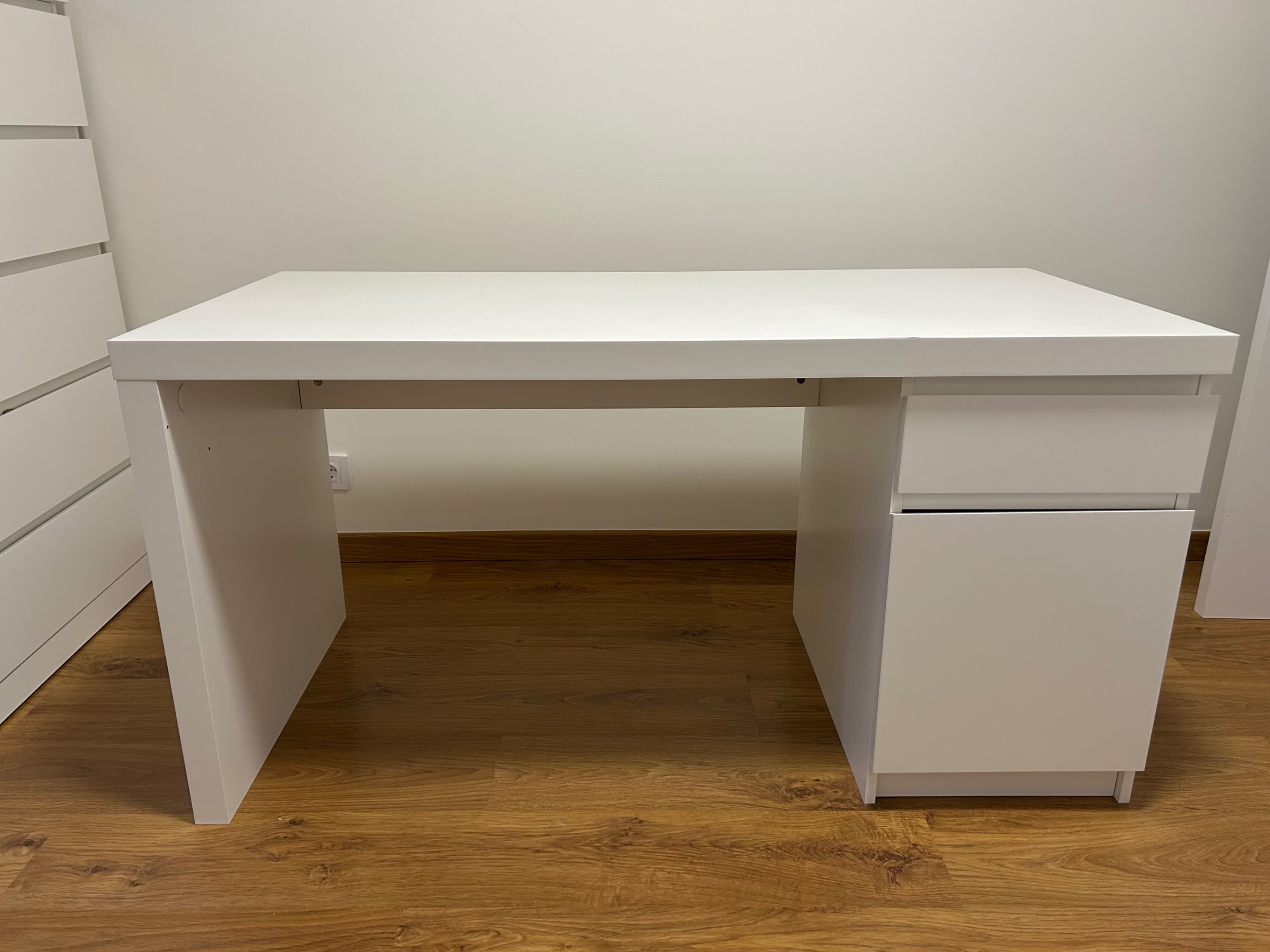 MALM Desk, white, 140x65 cm