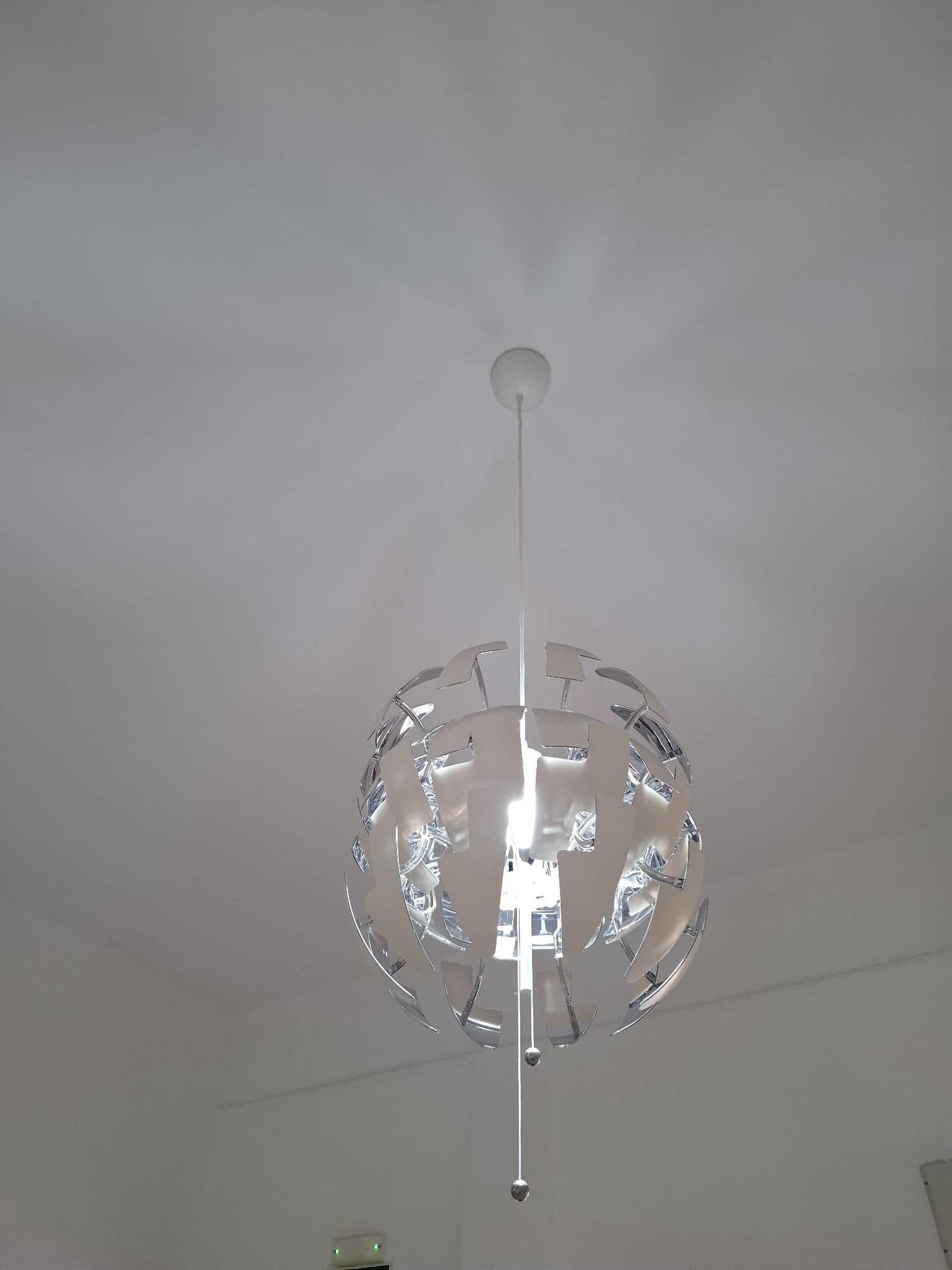 IKEA PS 2014 Pendant lamp, white, silver-colour, 35 cm