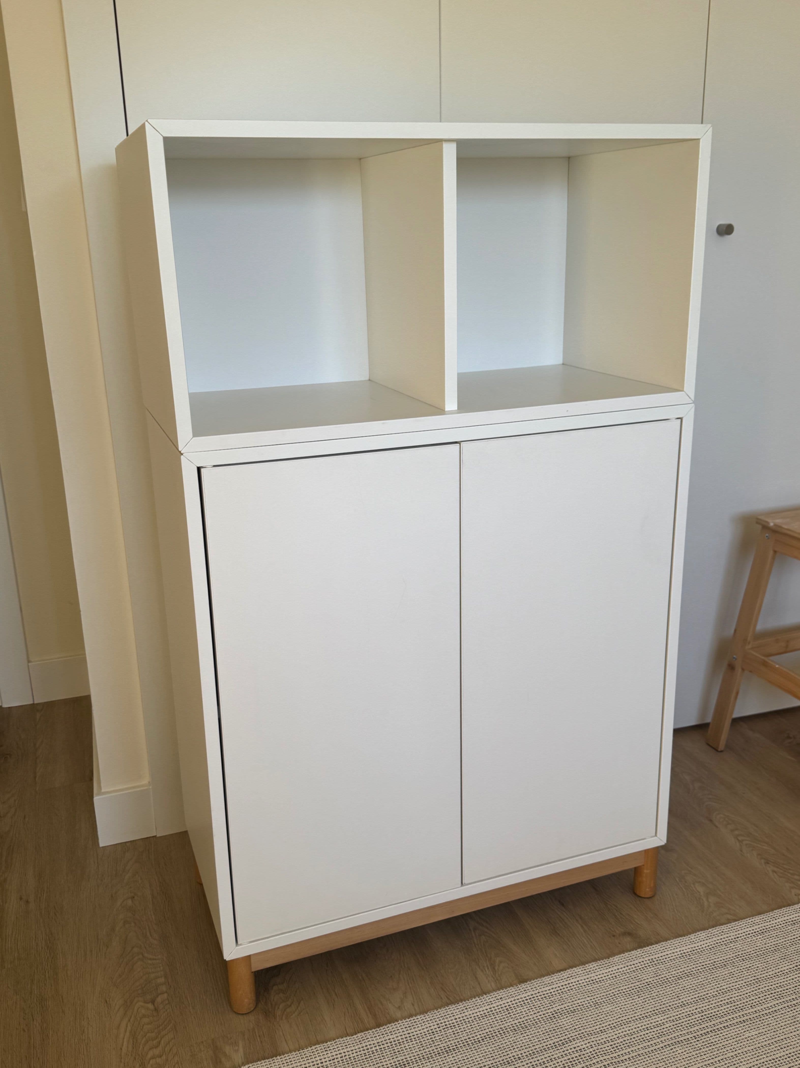 EKET Cabinet w 2 doors and 1 shelf, white, Width: 70 cm