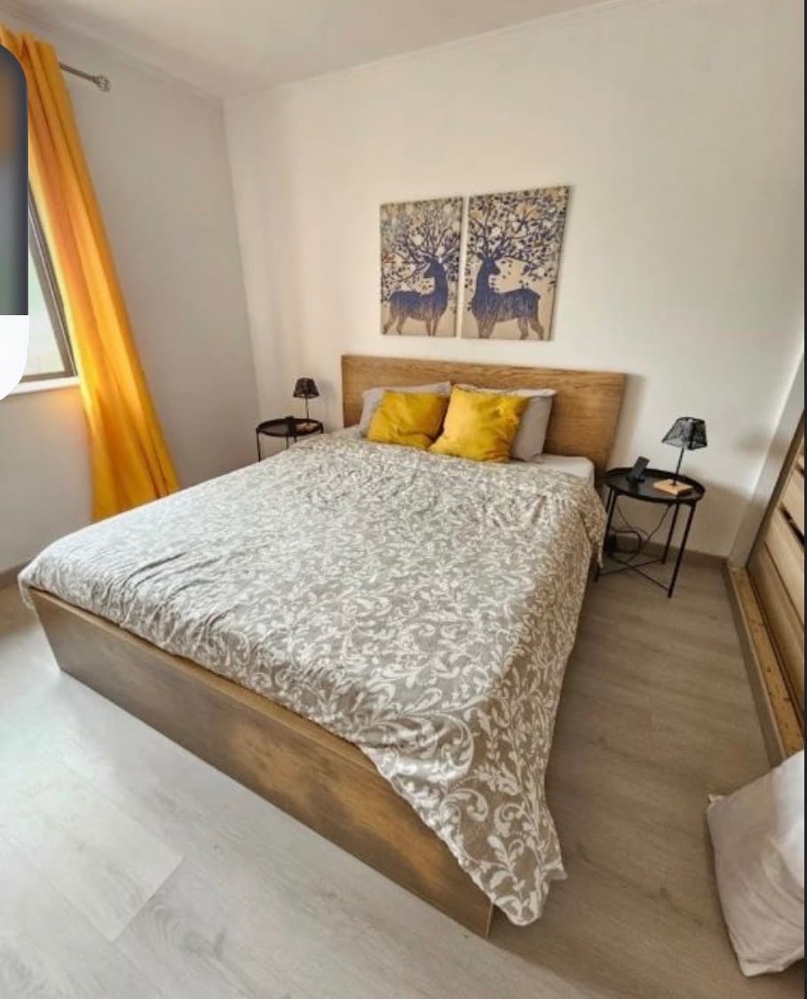 MALM estrutura de cama, chapa de carvalho c/velatura branca, 160x200 cm