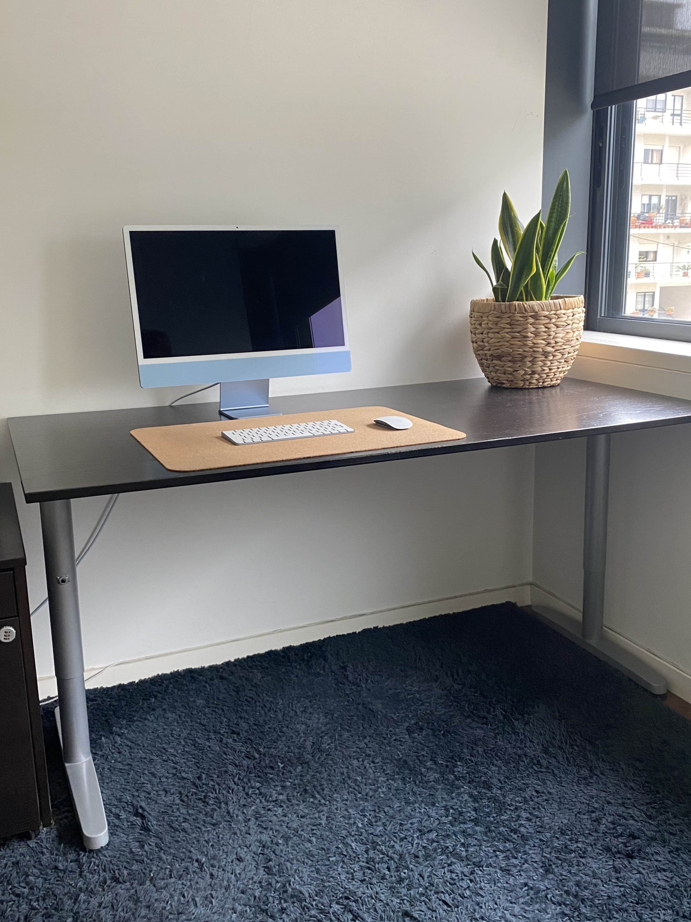 MITTZON desk, black stained ash veneer/black, 160x80 cm