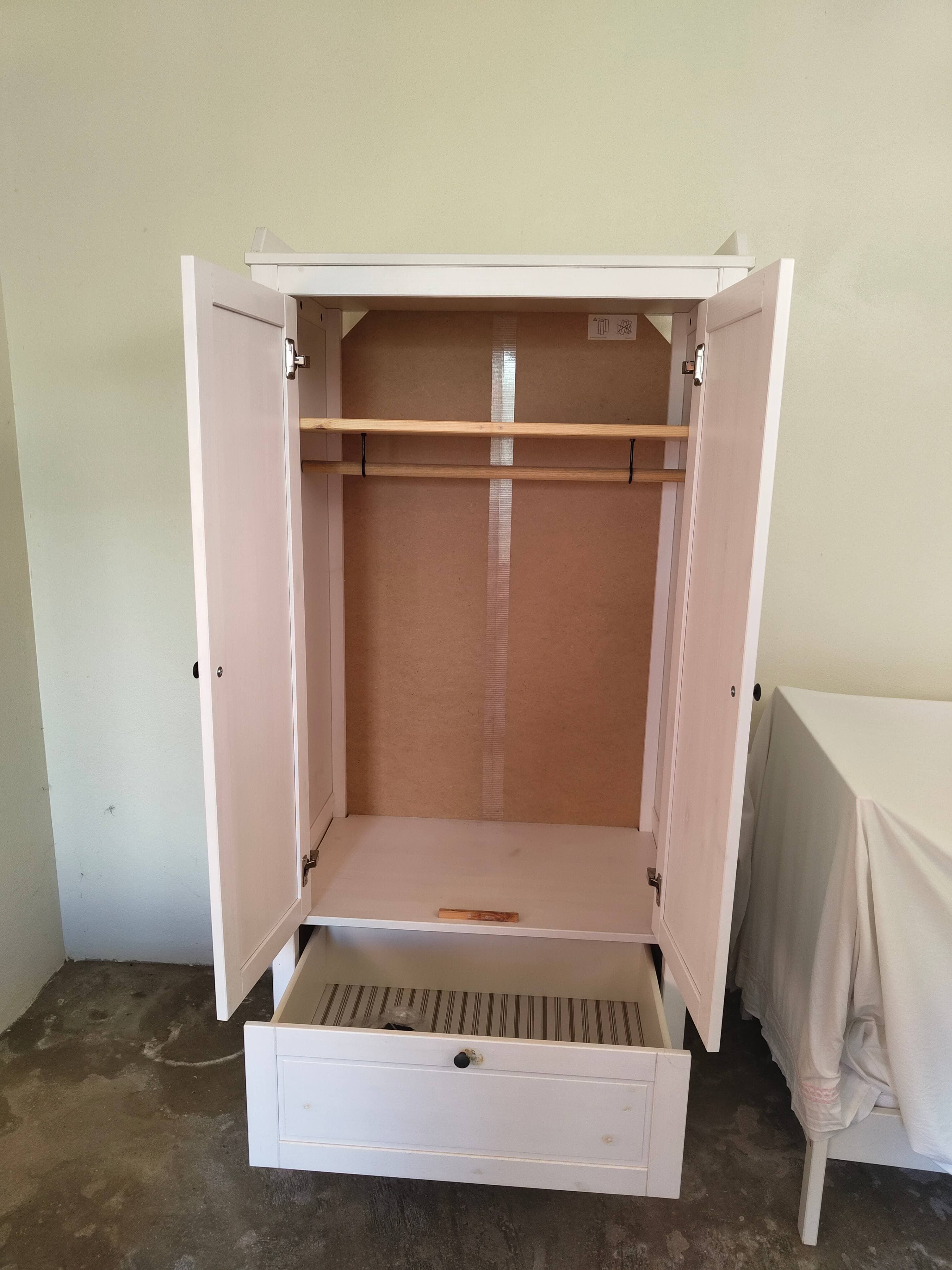 SUNDVIK Wardrobe, white, 80x50x171 cm
