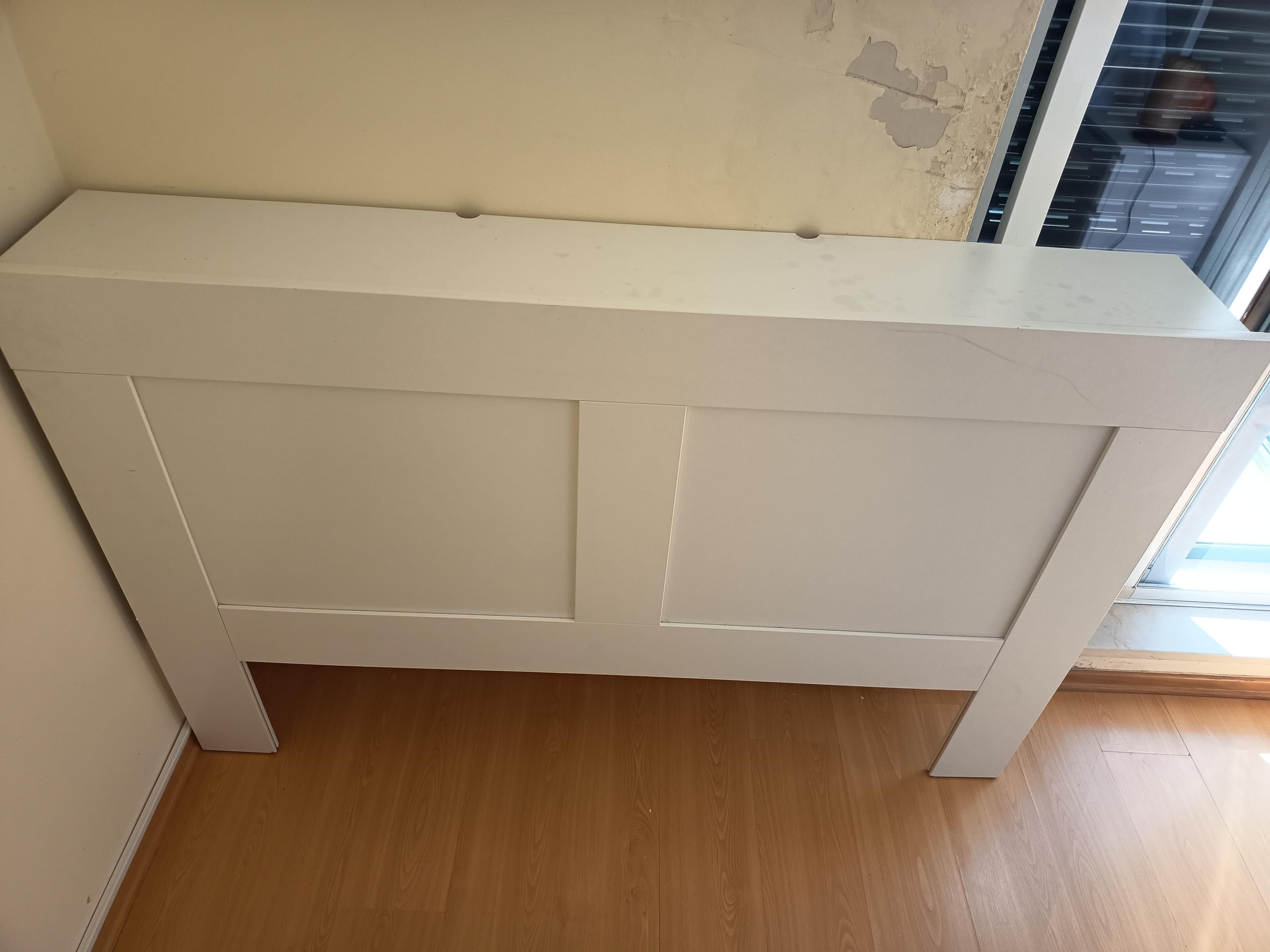 BRIMNES Headboard with storage compartment, white, 160 cm