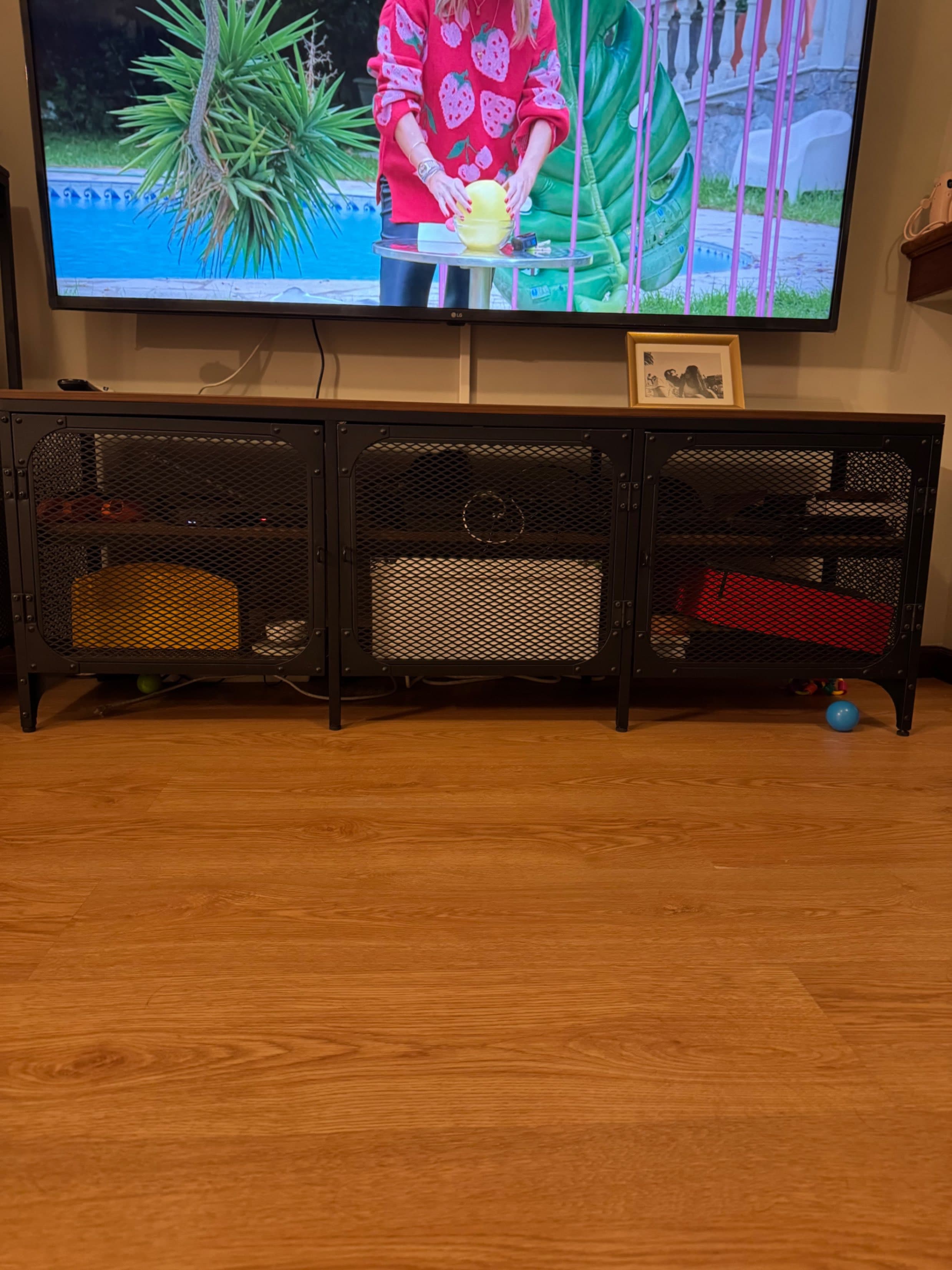 FJÄLLBO TV bench, black, 150x36x54 cm
