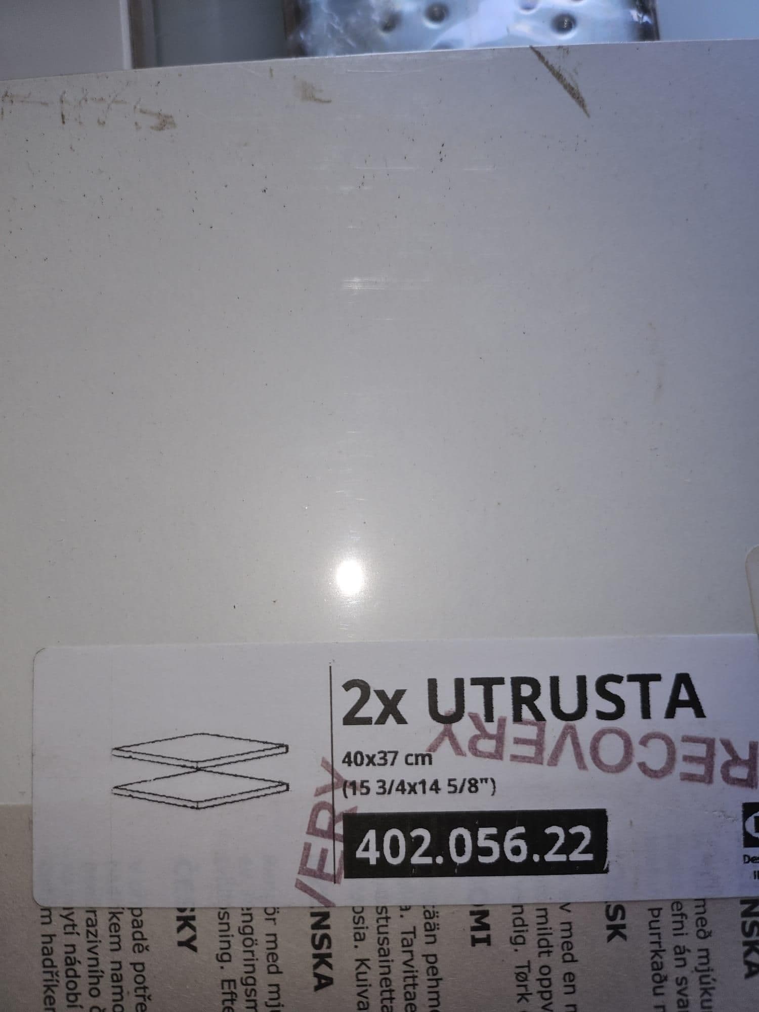 UTRUSTA prateleira, branco, 40x37 cm