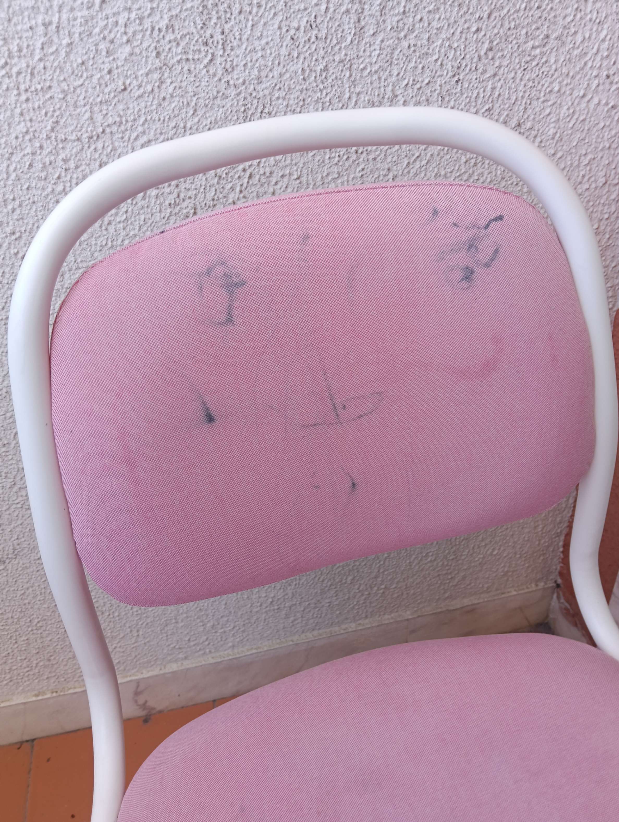 ÖRFJÄLL Children's desk chair, white, Vissle pink, Tested for: 110 kg