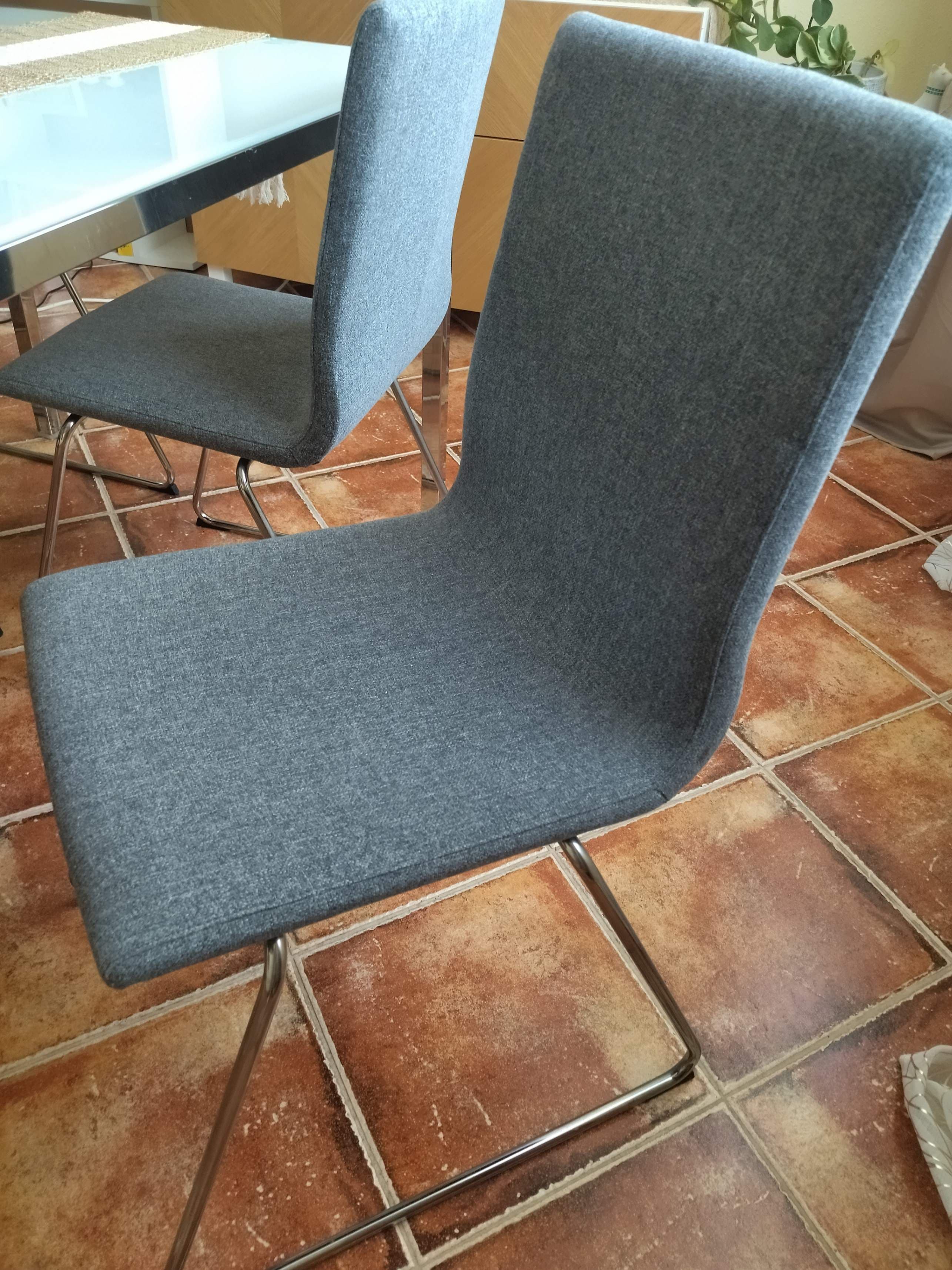 LILLÅNÄS chair, chrome-plated/Gunnared dark grey