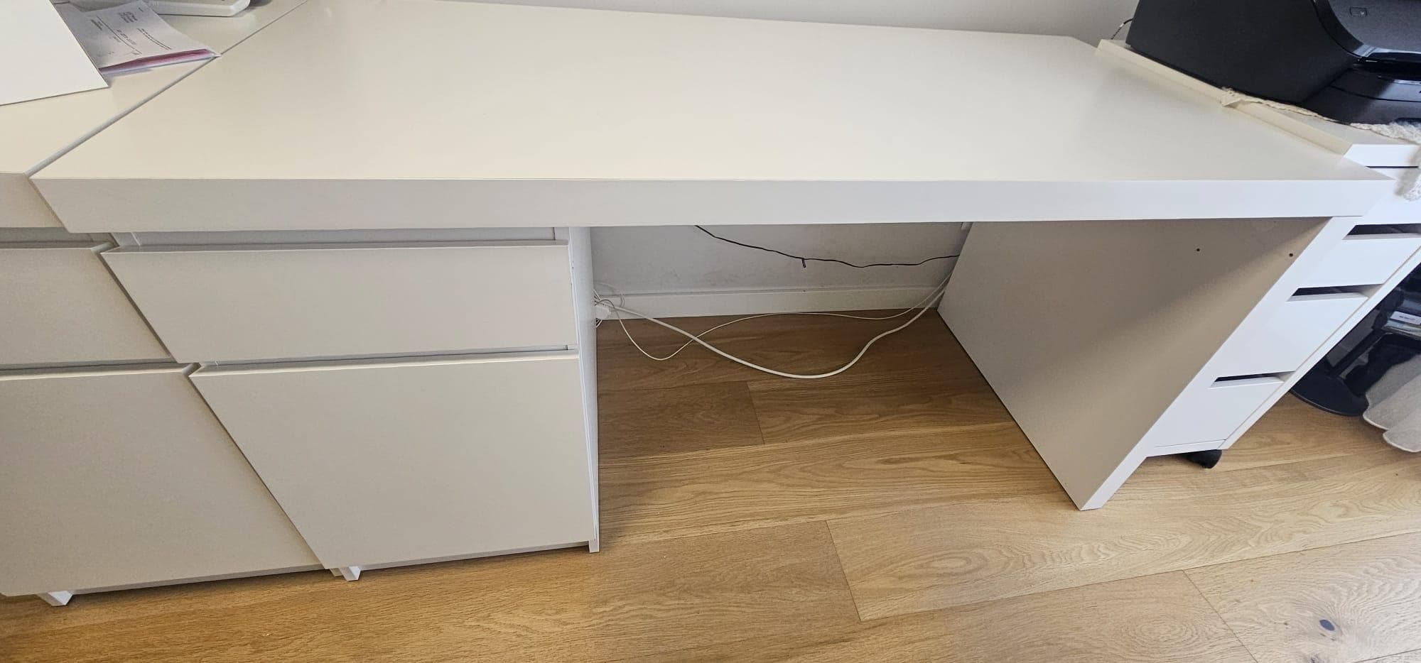 MALM Desk, white, 140x65 cm