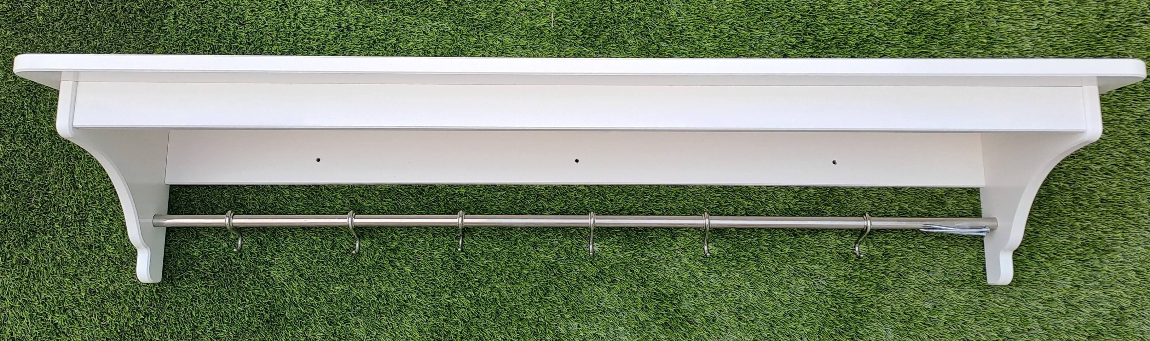 TORNVIKEN wall shelf, off-white, 120 cm