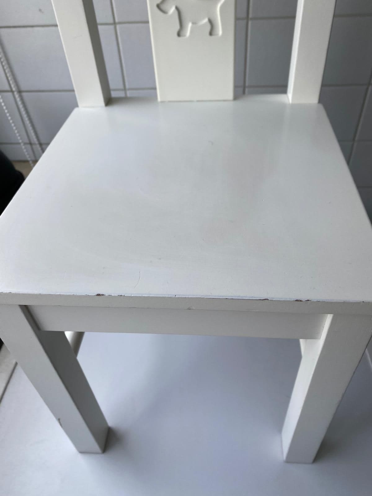 KRITTER Children's chair, white, Width: 27 cm