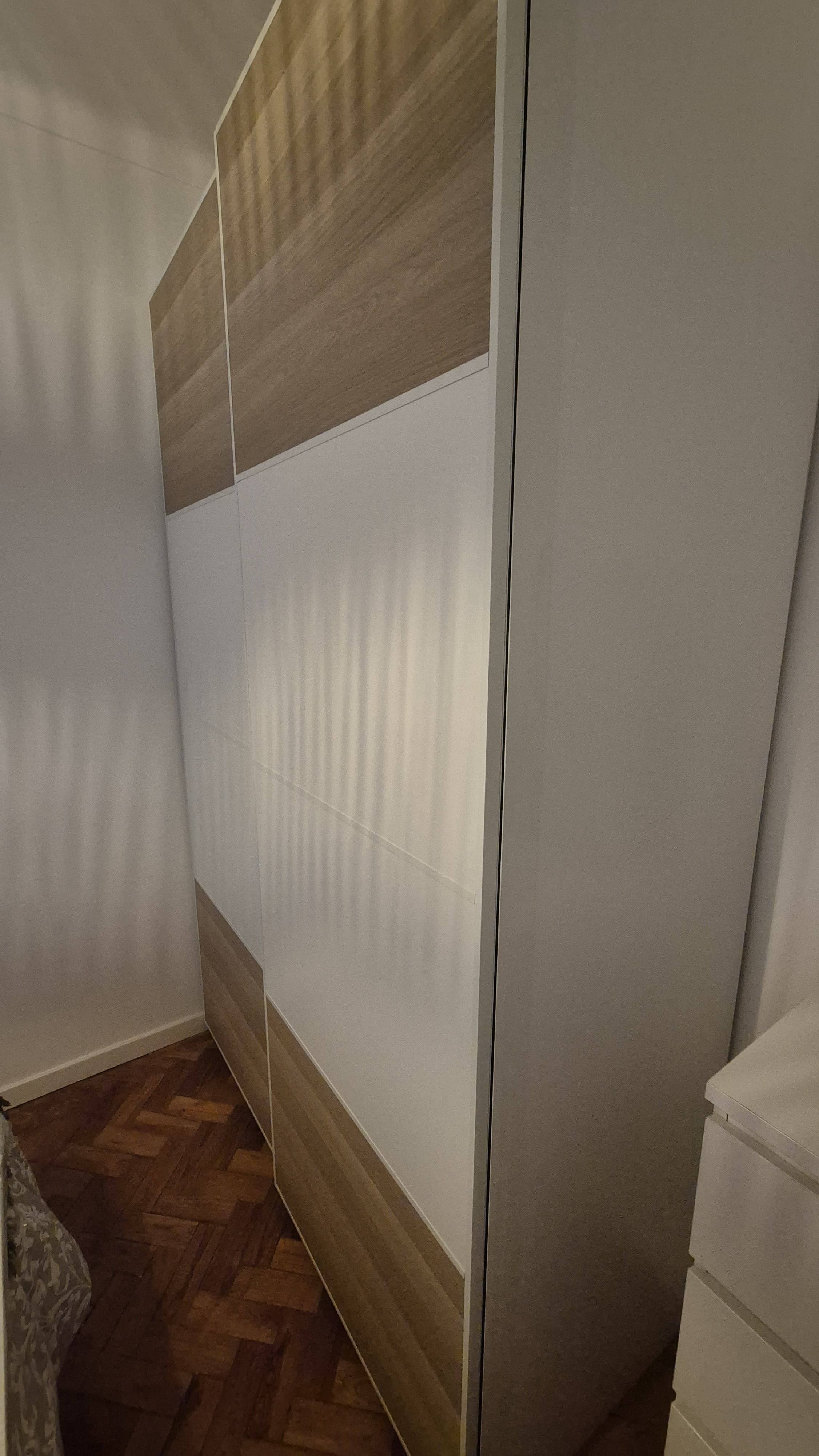 PAX pair of sliding door frames w rail, white, 150x236 cm