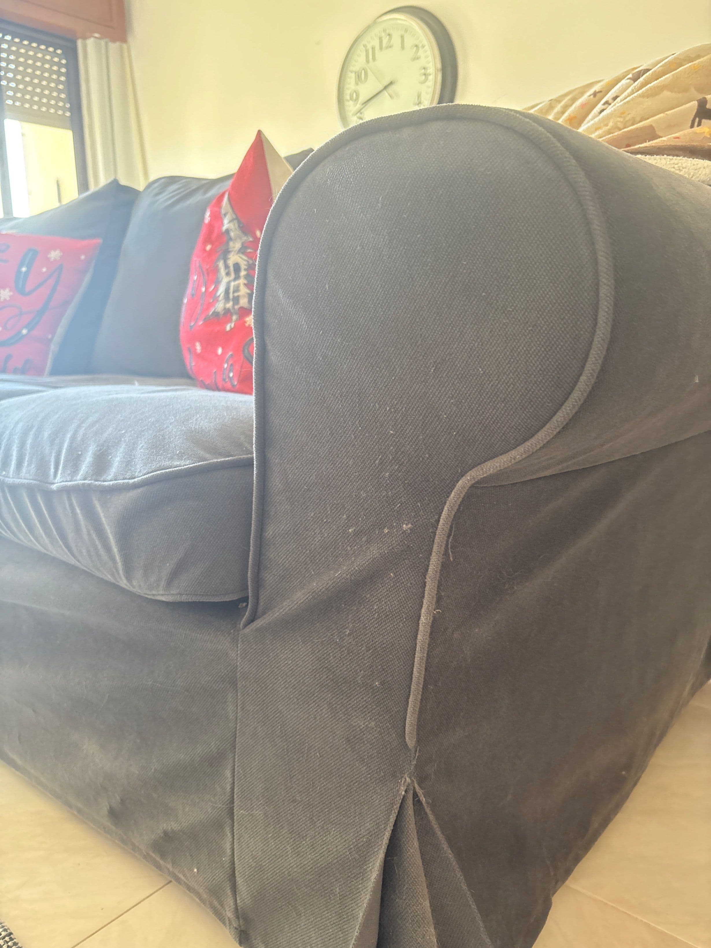 EKTORP cover for 3-seat sofa, Hakebo dark grey